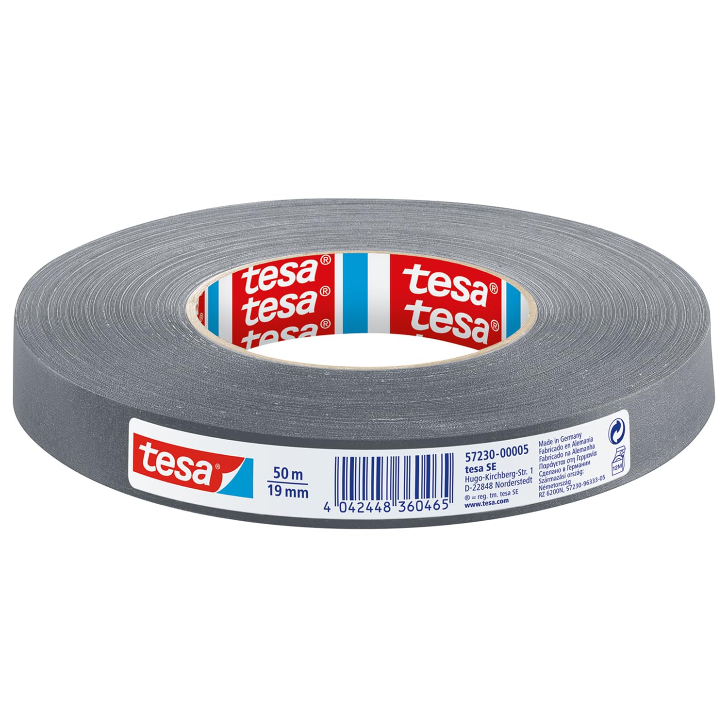 TEAC tesa Gewebeband 50m x 19mm grau