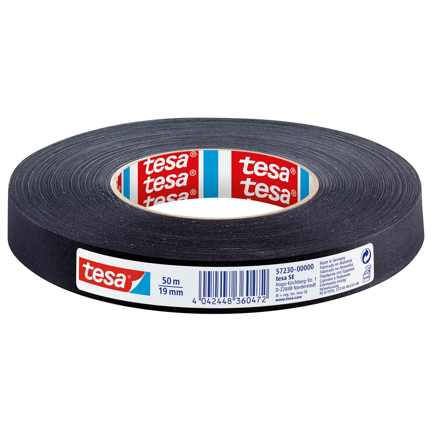 TEAC tesa Gewebeband 50m x 19mm schwarz