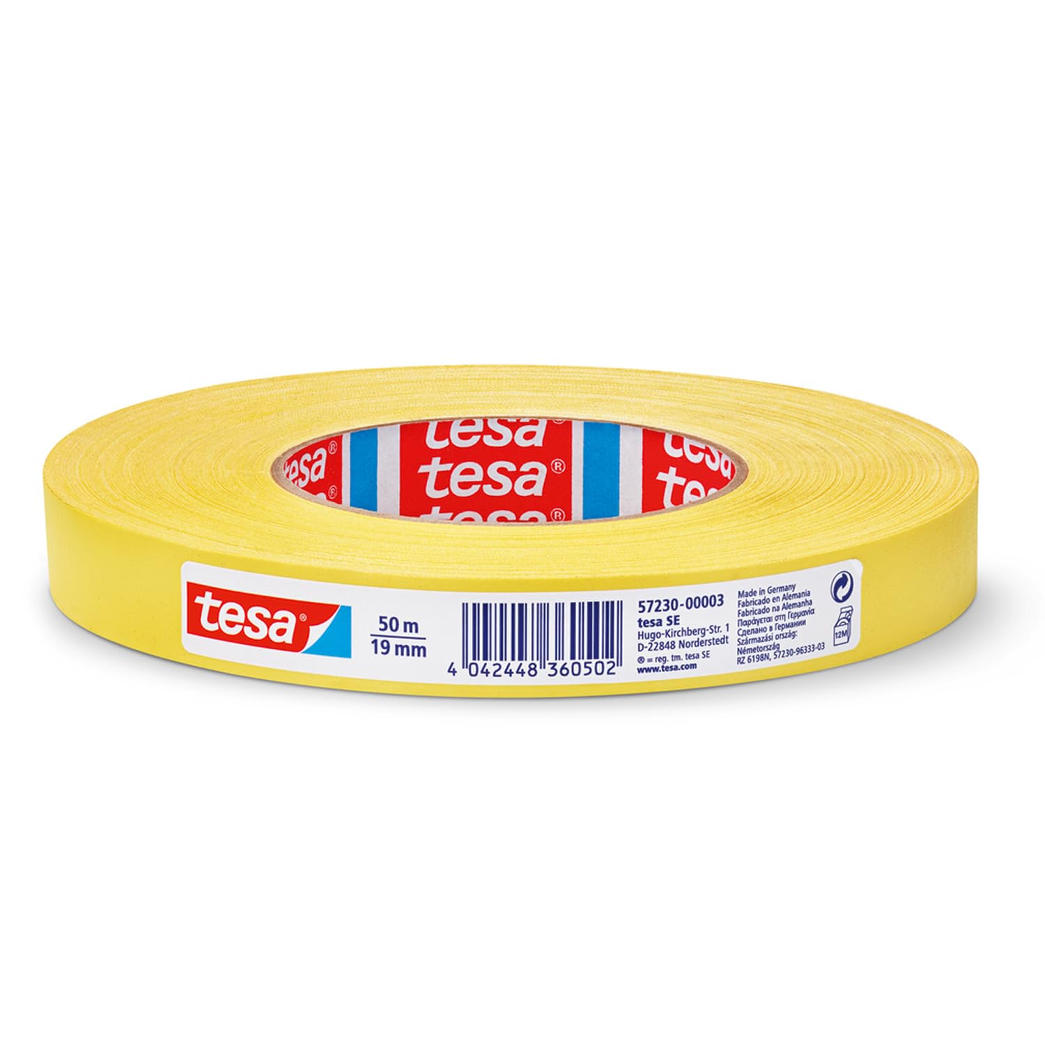 TEAC tesa Gewebeband 50m x 19mm gelb