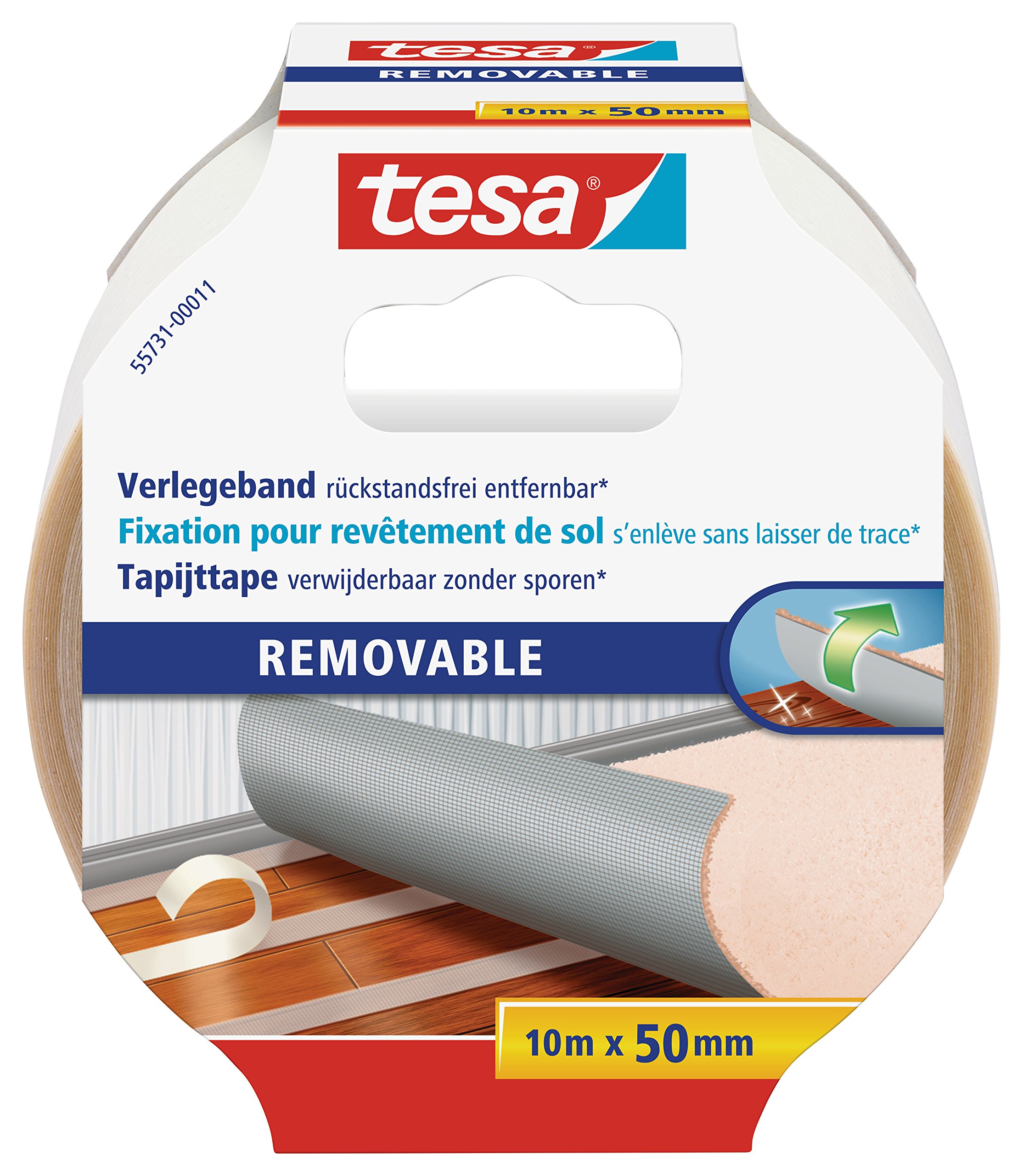 TEAC tesa Verlegeband rückstandsfrei entfernbar 10m x 50mm