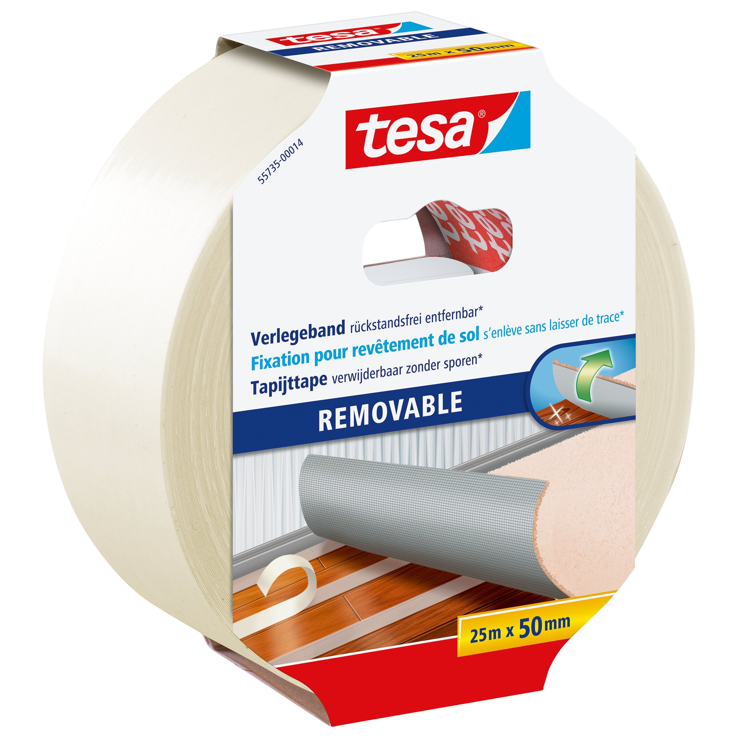 TEAC tesa Verlegeband rückstandsfrei entfernbar 25m x 50mm
