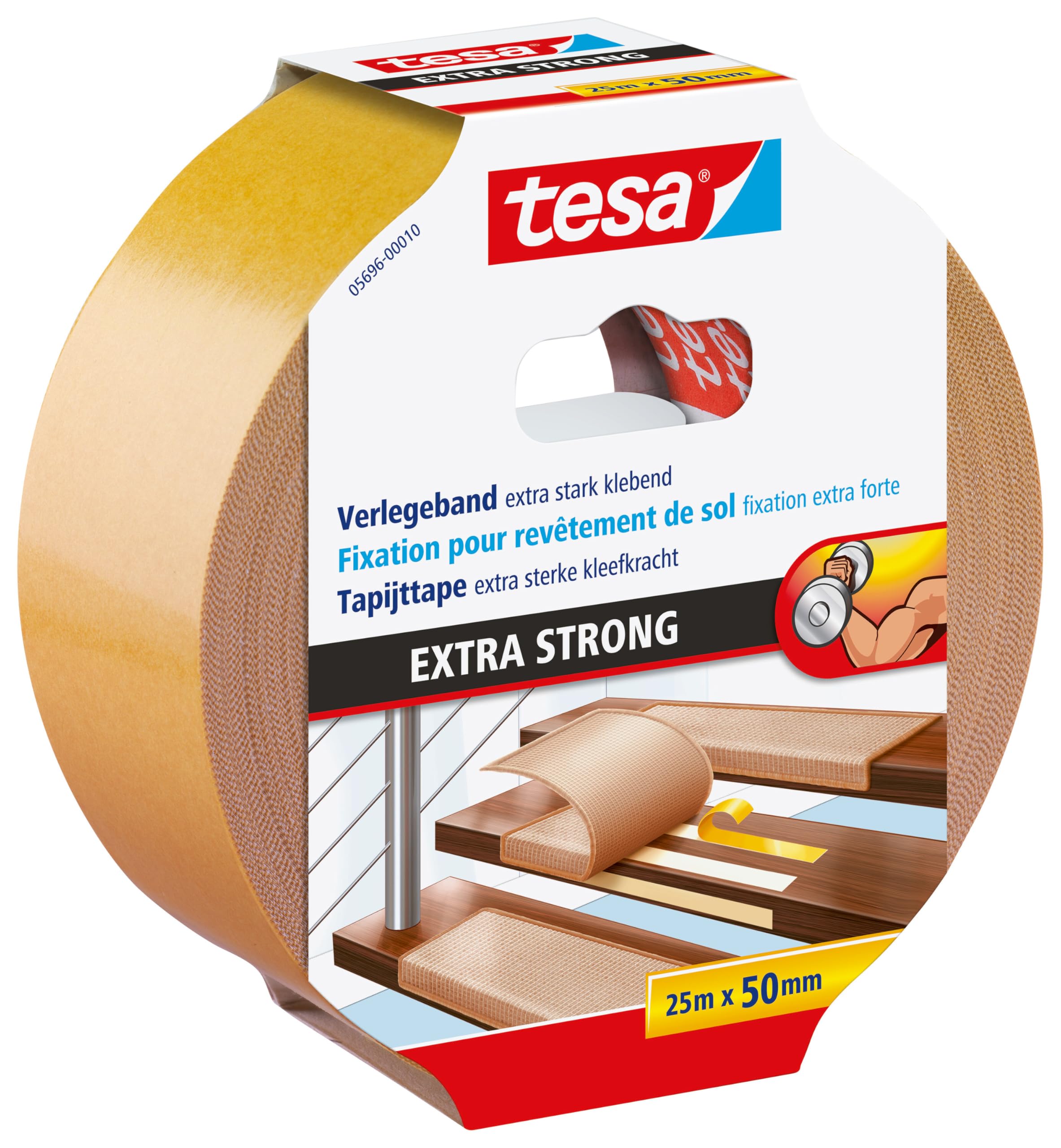 TEAC tesa Verlegeband 25m x 50mm extra stark klebend braun