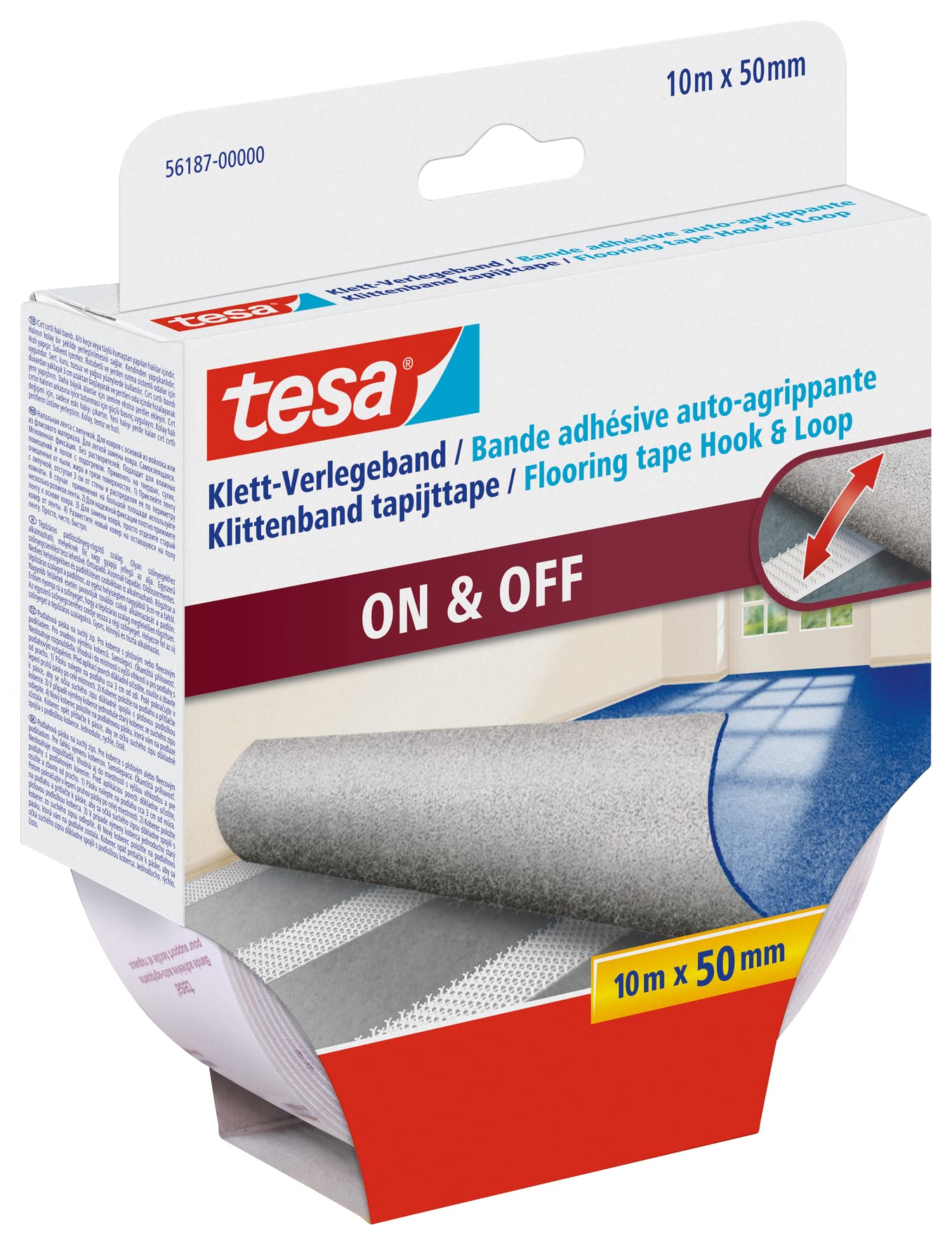 TEAC tesa Klett-Verlegeband 10m x 50mm