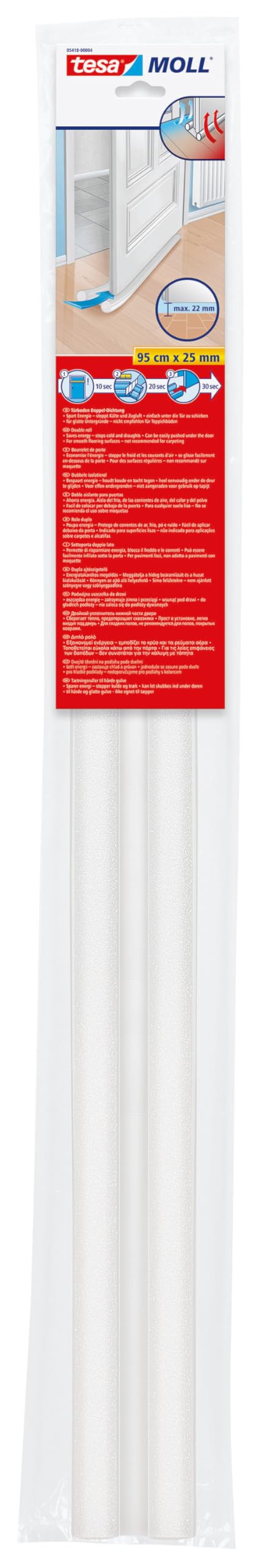 TEAC tesa INSULATION Türbodendoppeldichtung 95cmx2,5cm weiß