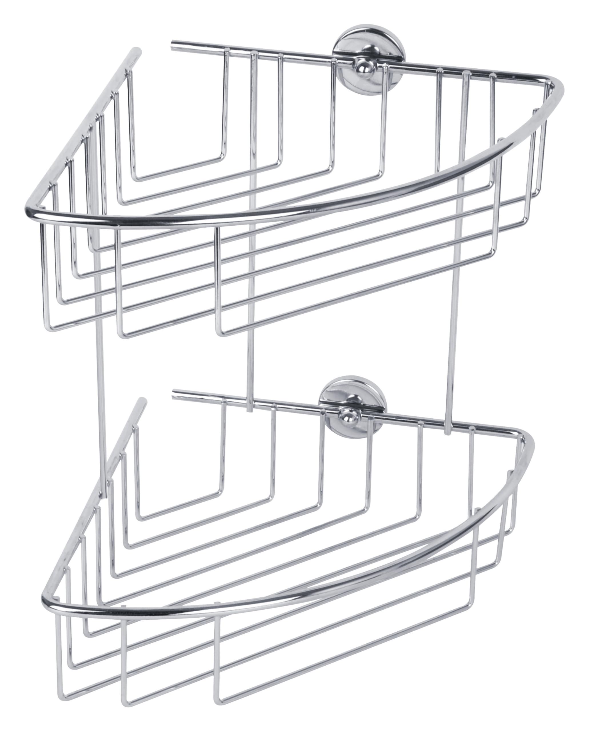 TEAC tesa baath+ Eckablagekorb zweistöckig silber