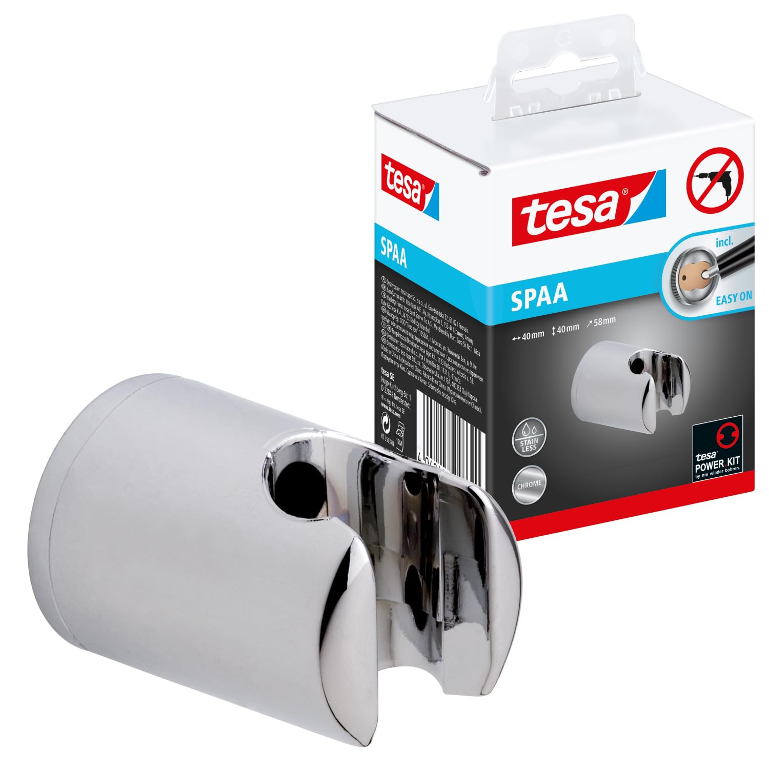 TEAC tesa SPAA Wand-Brausehalter inkl. Klebelösung