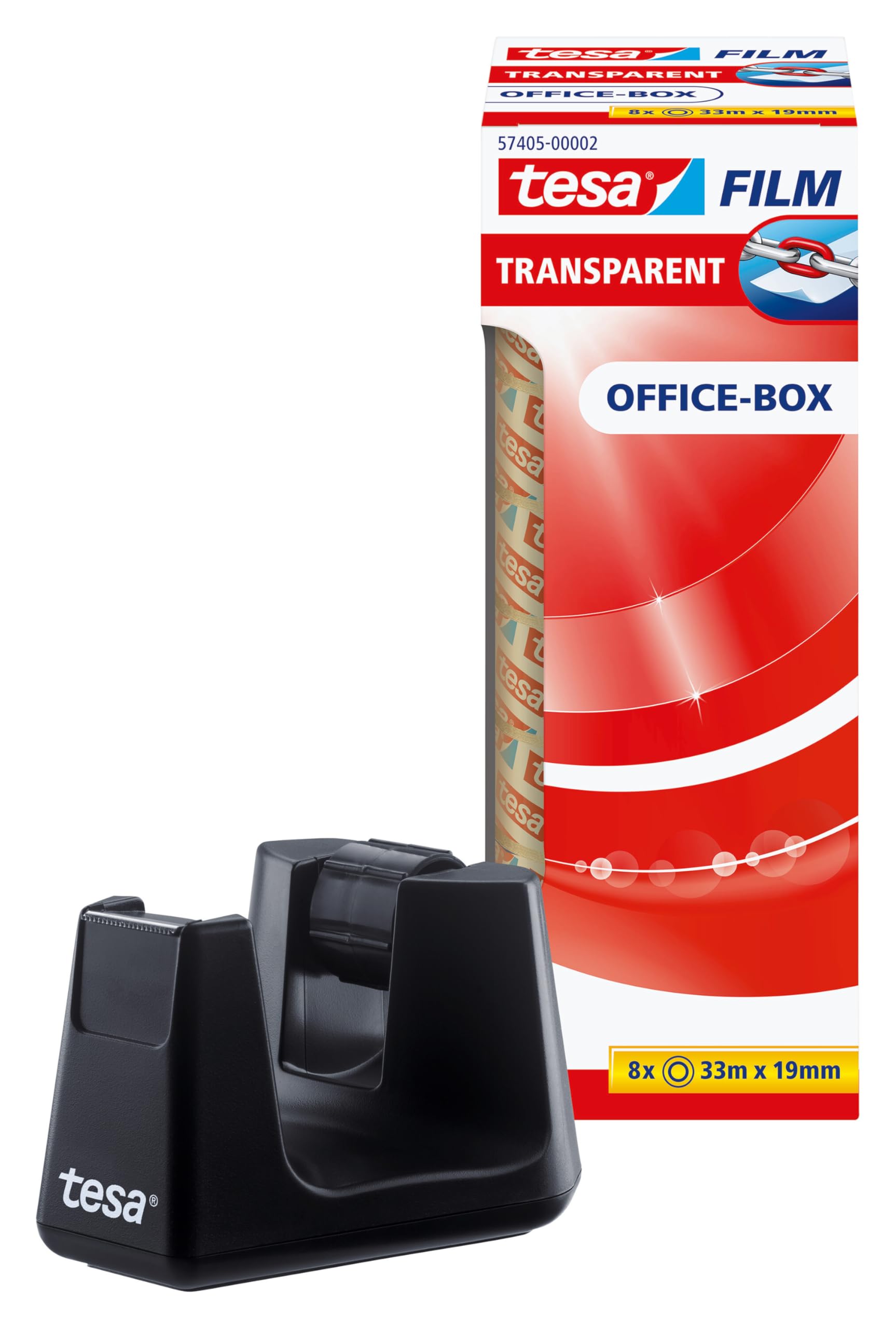 TEAC tesafilm Tischabroller Smart + 8 Rollen transp. schw.