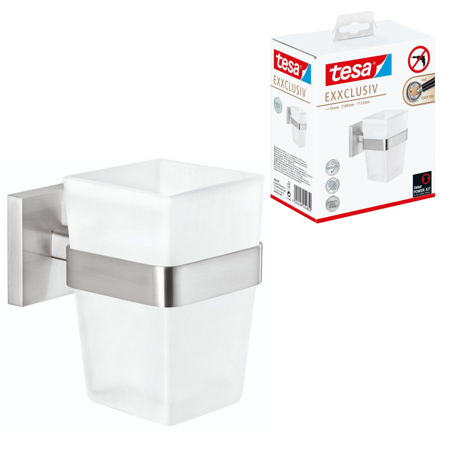 TEAC tesa Exxclusiv Zahnbürstenhalter inkl. Klebelösung