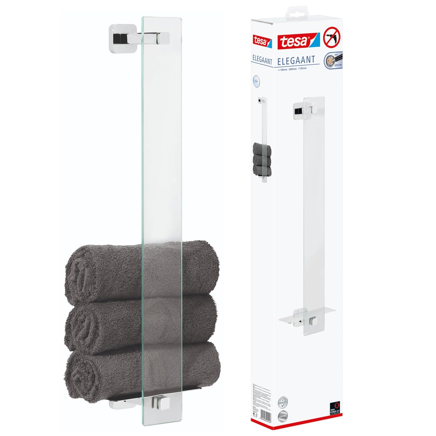 TEAC tesa Elegaant Gästehandtuchhalter inkl. Kleber