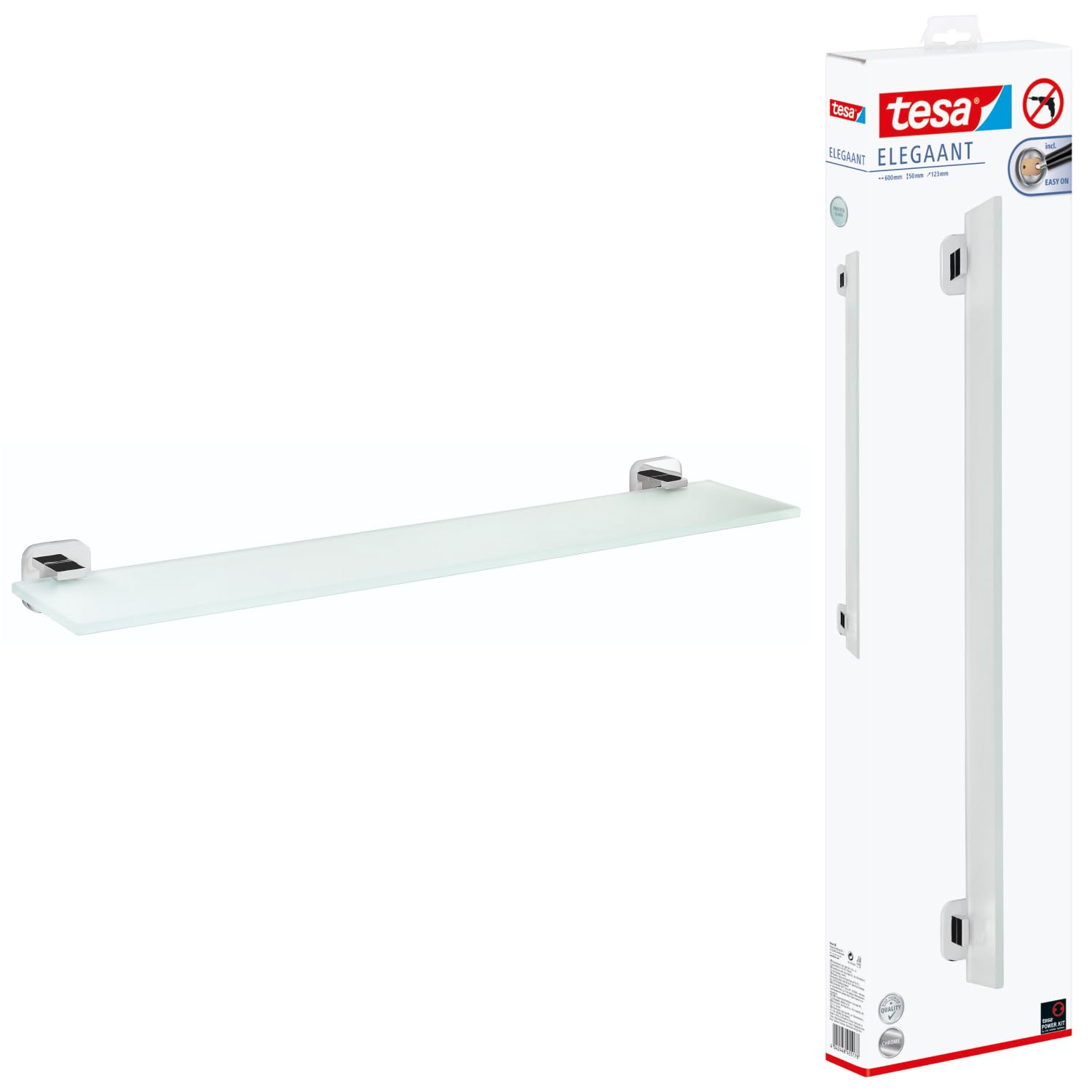 TEAC tesa Elegaant Glasablage inkl. Kleber