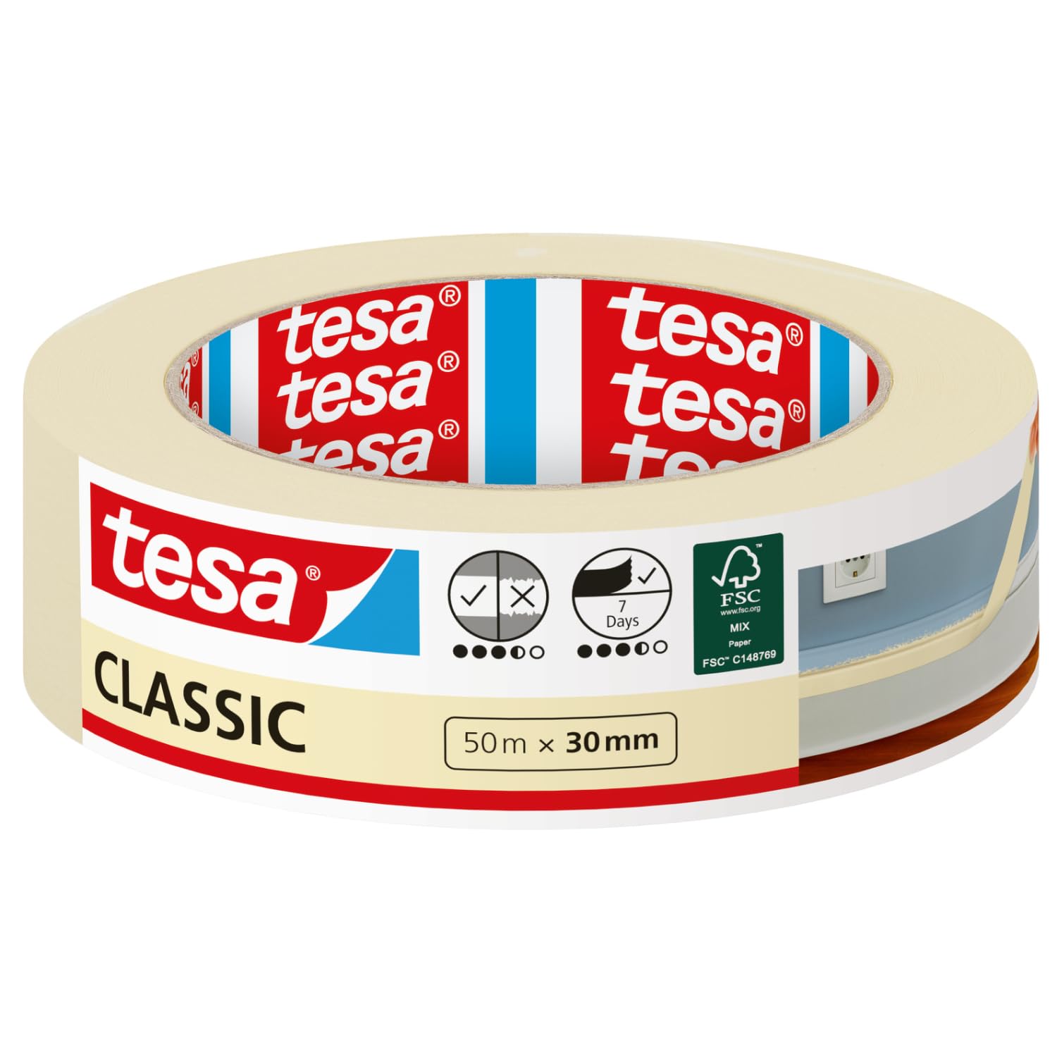 TEAC tesa Classic Malerband 50m x 30mm chamois