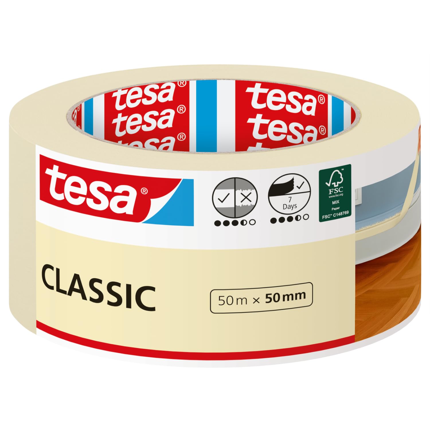 TEAC tesa Classic Malerband 50m x 50mm chamois