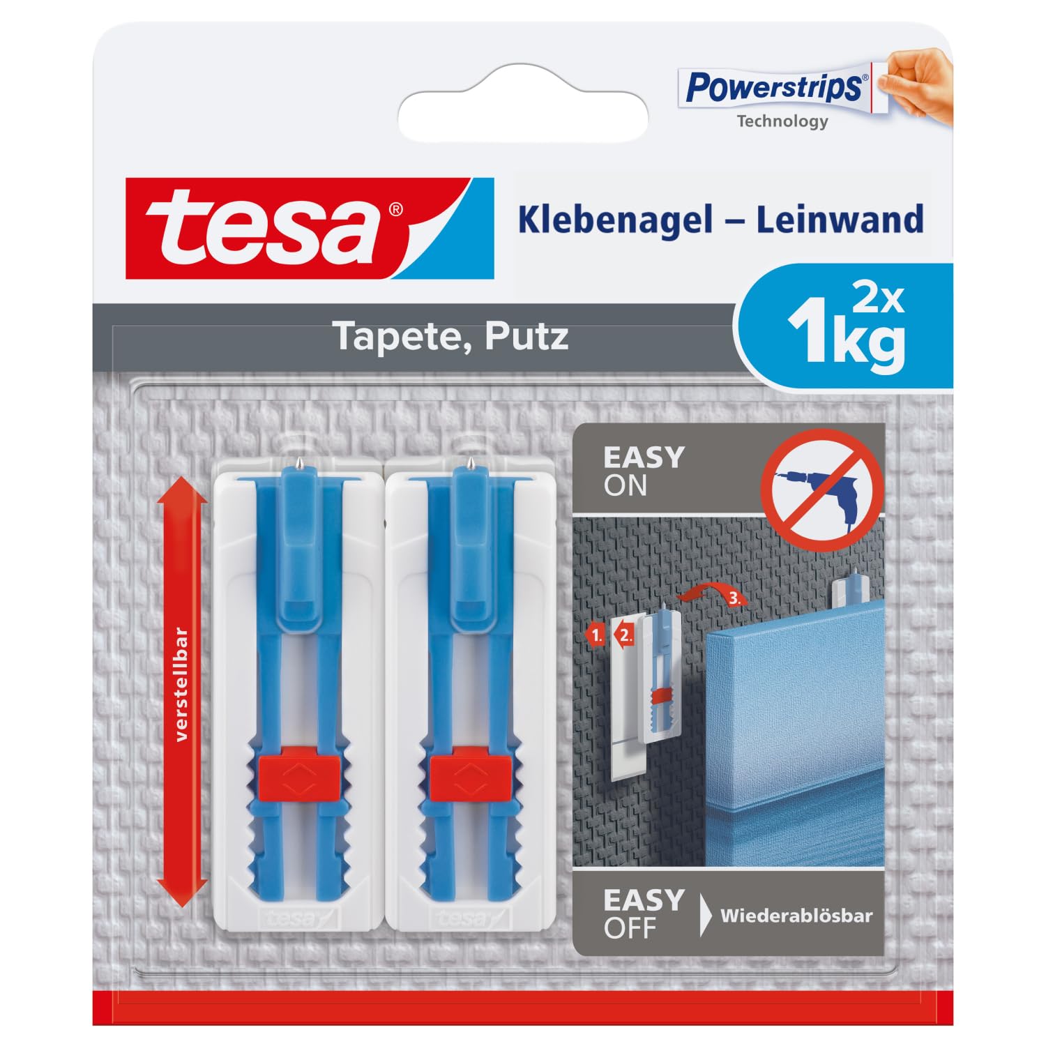 TEAC tesa Klebenagel Leinwand für Tapeten & Putz (1kg)