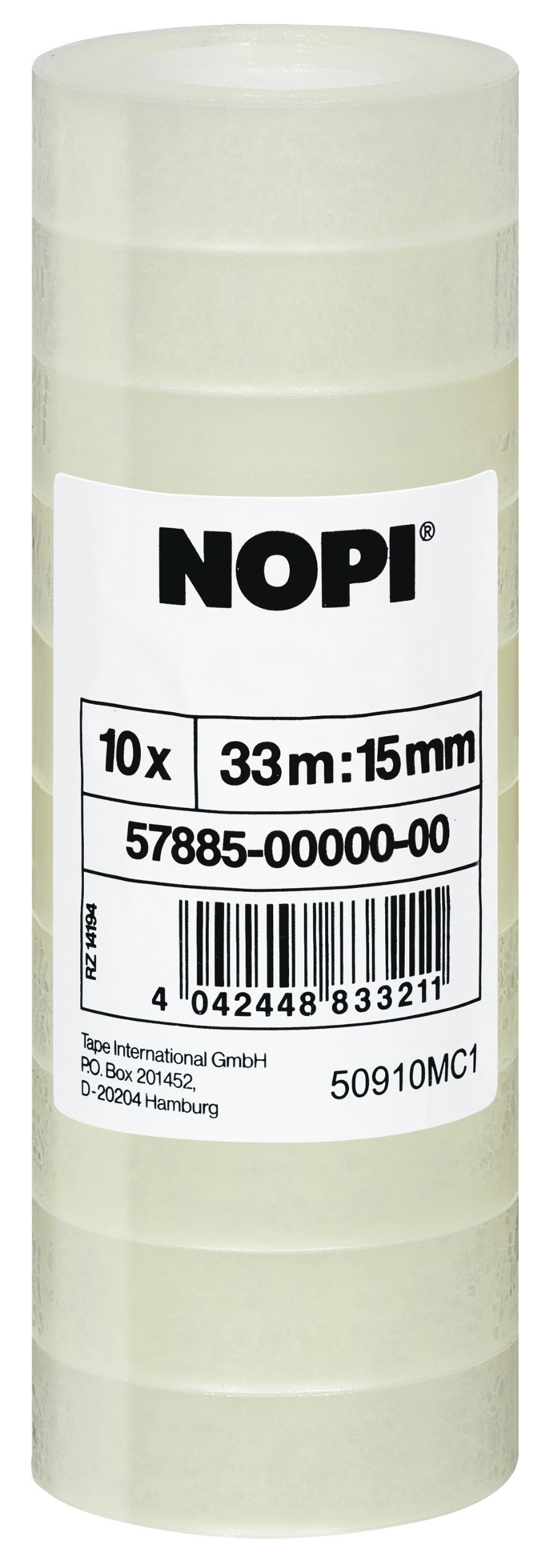 TEAC tesa NOPI Klebefilm 33m x 15mm transparent