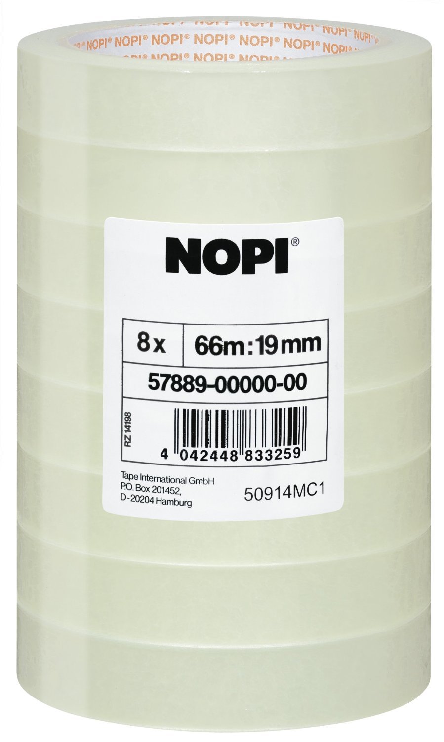 TEAC tesa NOPI Klebefilm 66m x 19mm transparent