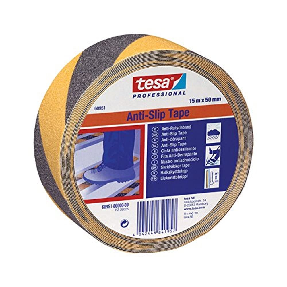 TEAC tesa Anti-Rutschband 15 x 50mm schwarzgelb
