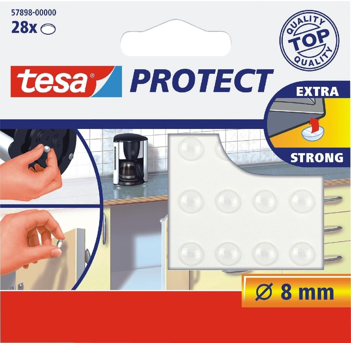 TEAC tesa Protect Rutsch-/Lärmstopper 8mm transparent