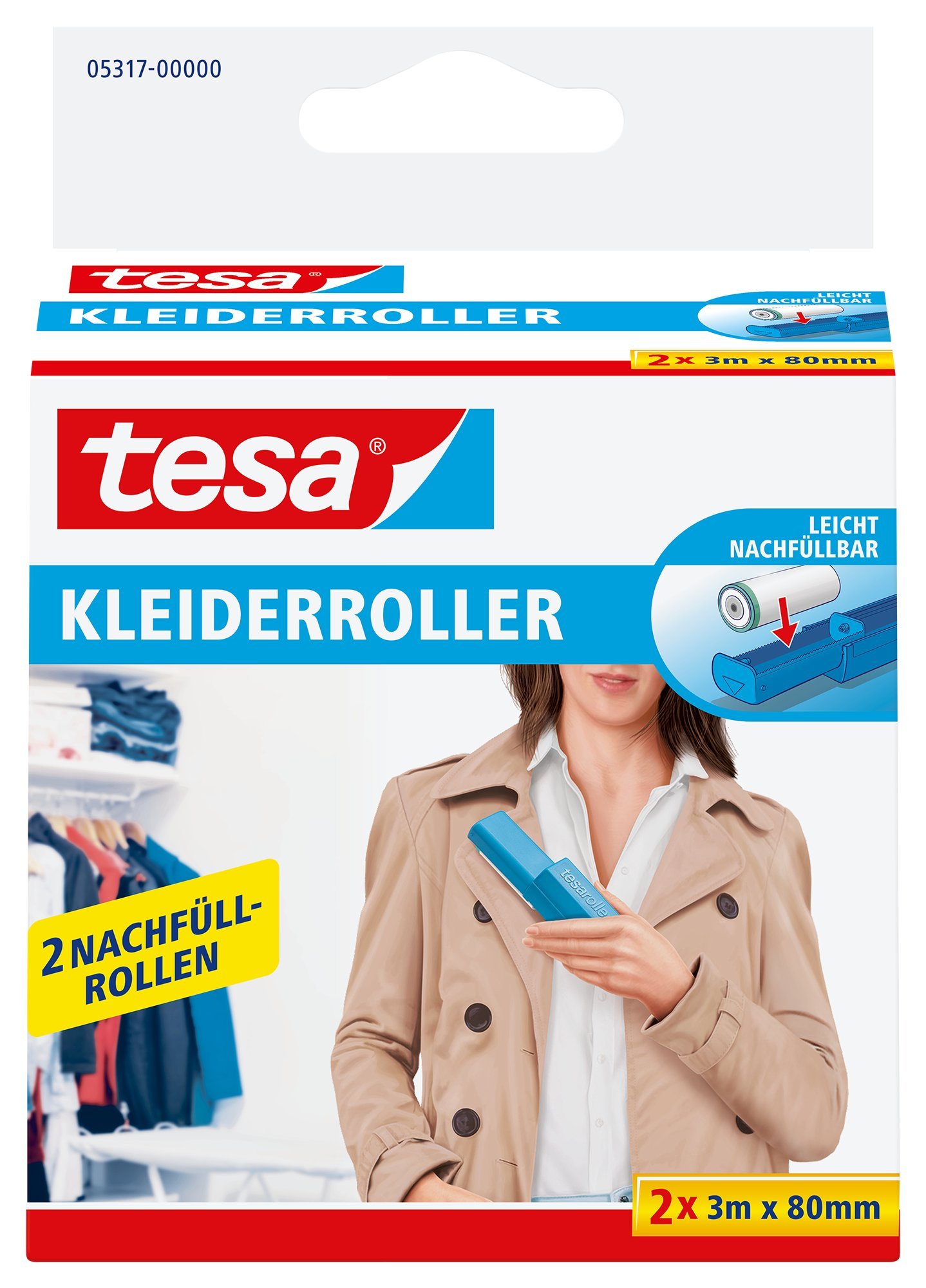 TEAC tesa Fusselroller Nachfüllpackung 2Stk