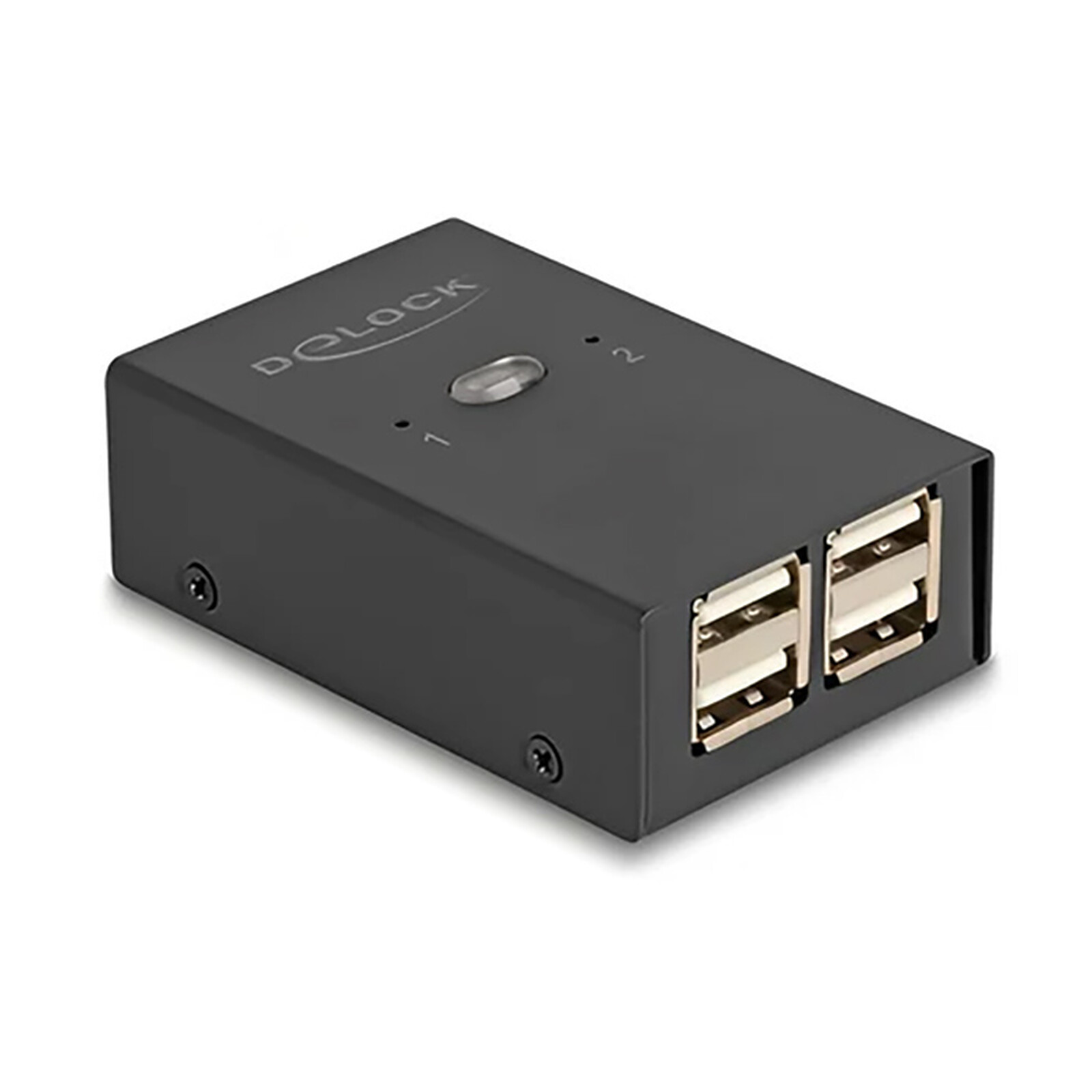 DeLock Commutateur 2 PC vers 4 périphériques USB 2.0 avec 2 entrées USB-B / 4 sorties USB-A