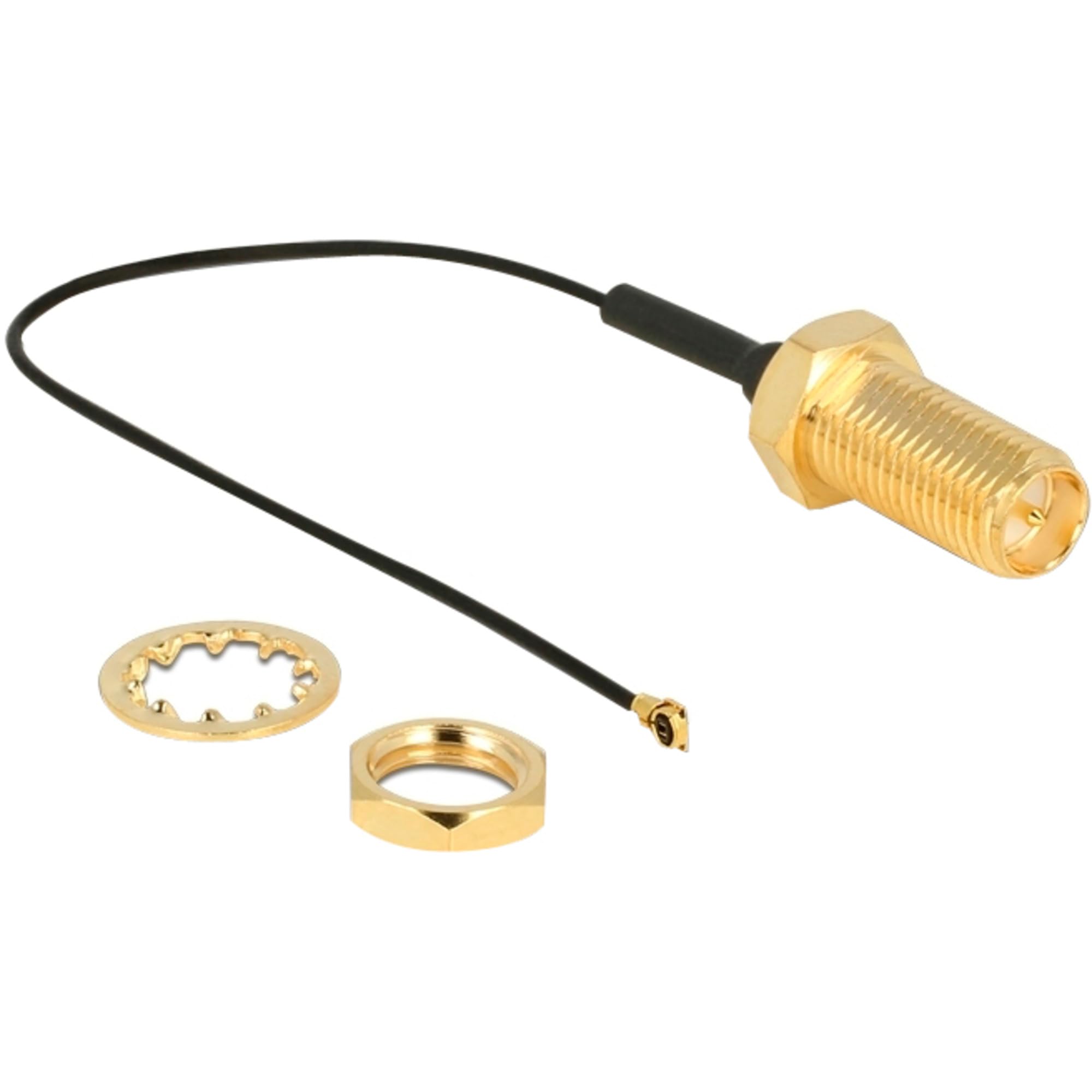DeLock Antennenkabel RP-SMA (Buchse zum Einbau) > MHF 4 (Stecker)