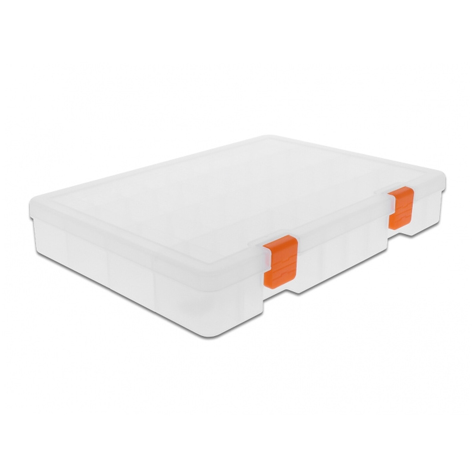 DeLock Boîte de rangement pour vis et accessoires, 36 compartiments Transparent