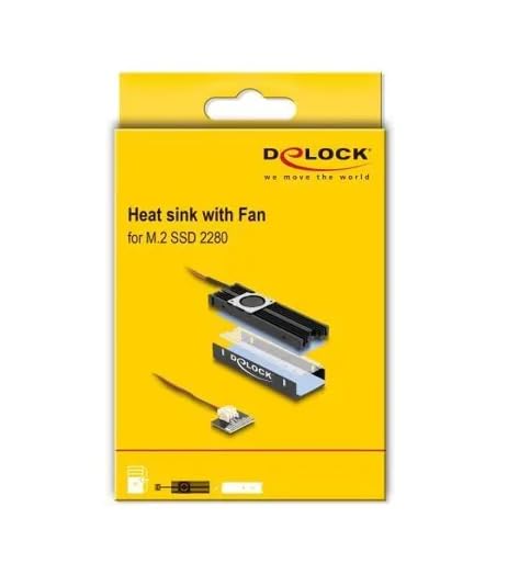 DeLock Dissipateur thermique pour M.2 SSD 2280 avec ventilateur