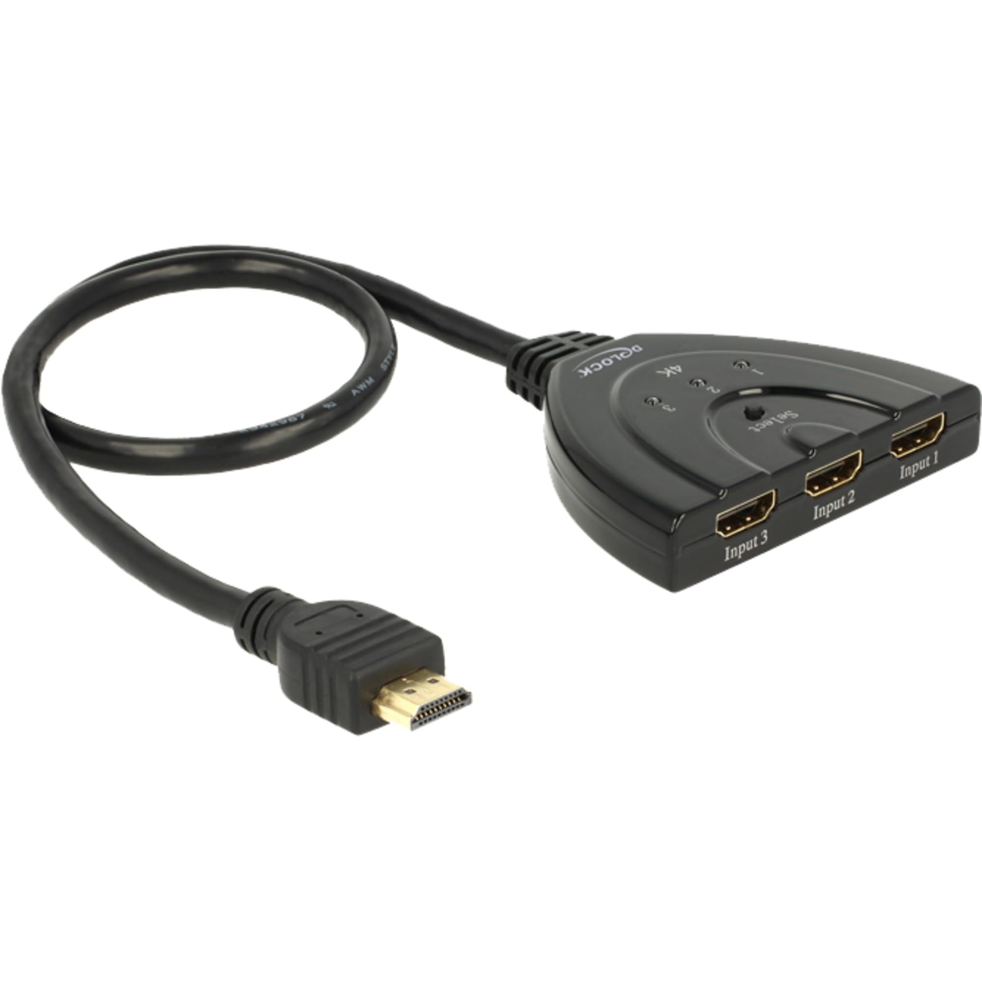 DeLock HDMI Switch 3x HDMI in > 1x HDMI out 4K