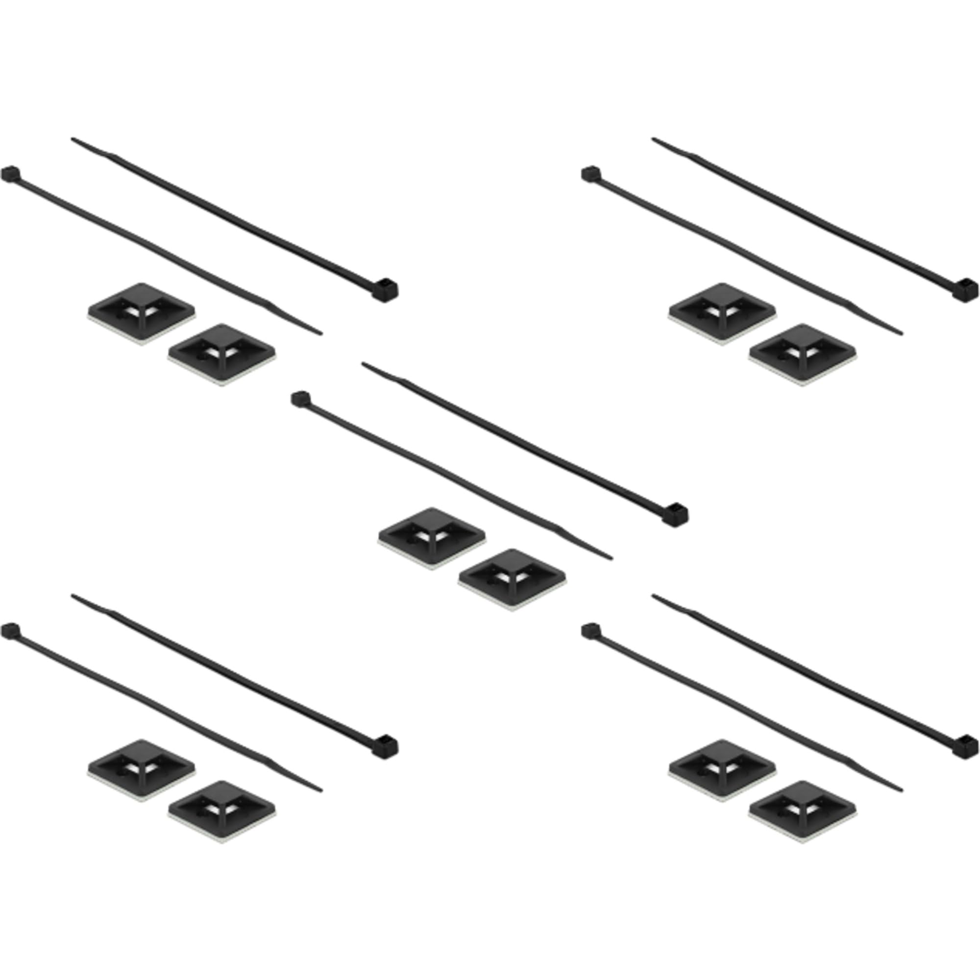DeLock Befestigungssockel 30 x 30mm avec Kabelbinder L 200 x B 4