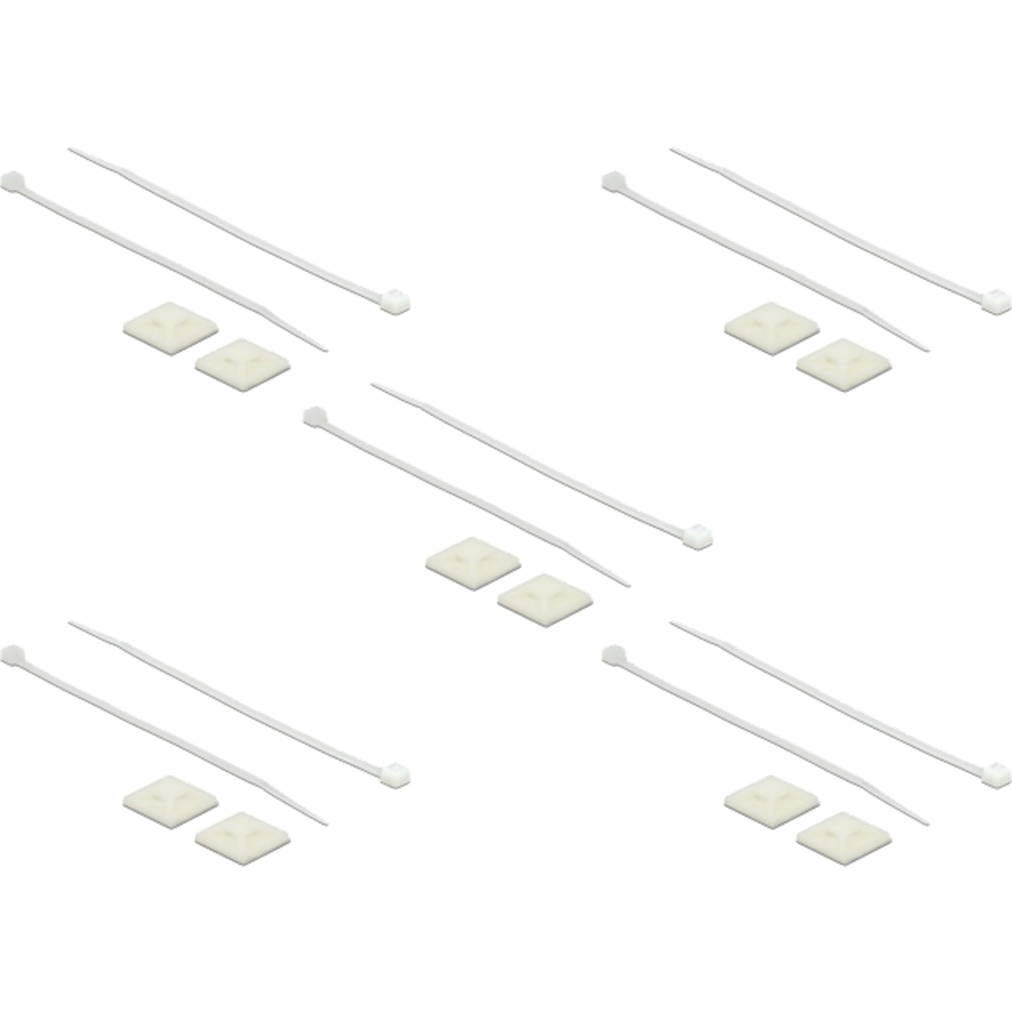 DeLock Befestigungssockel 25 x 25mm avec Kabelbinder L 150 x B 3