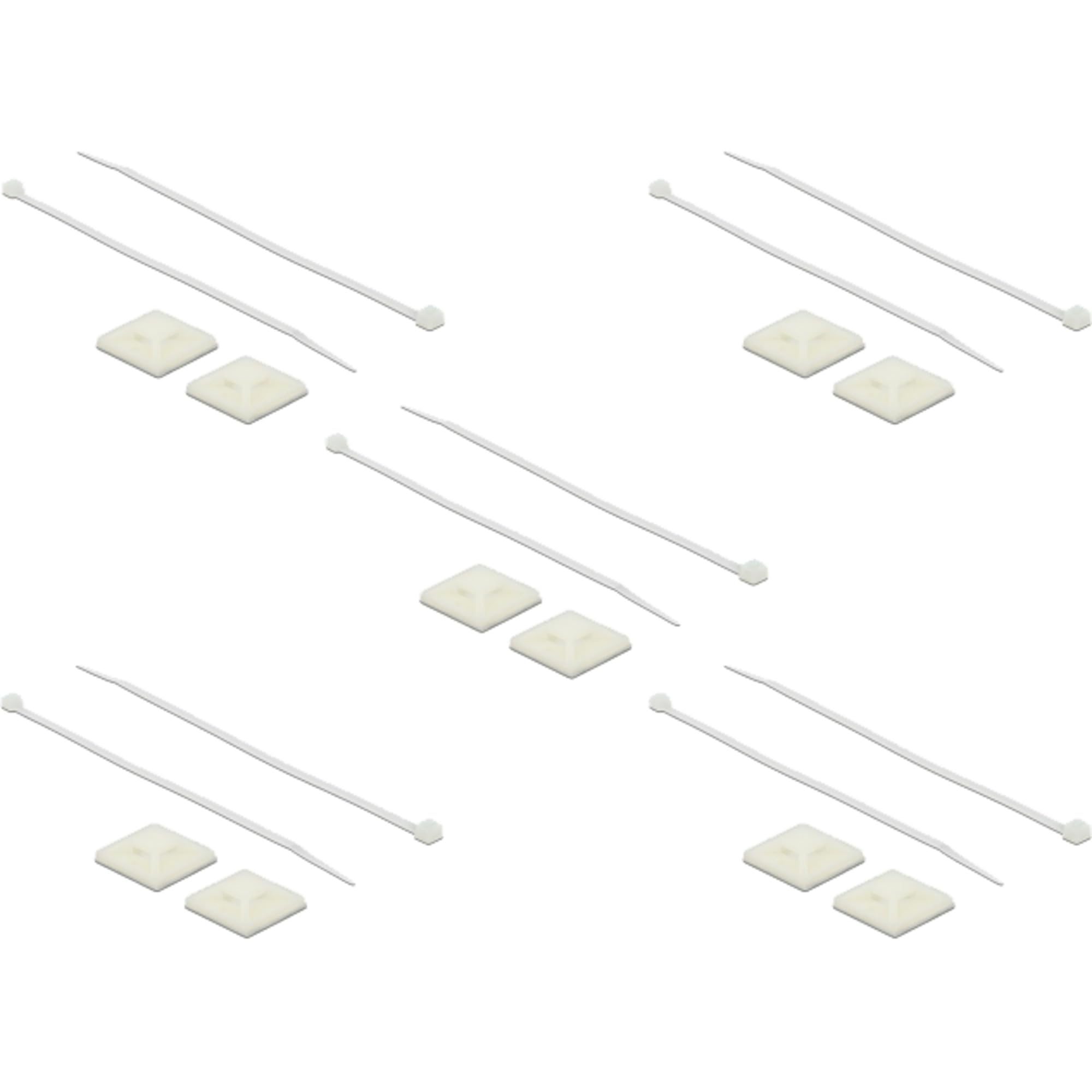DeLock Befestigungssockel 30 x 30mm avec Kabelbinder L 200 x B 4