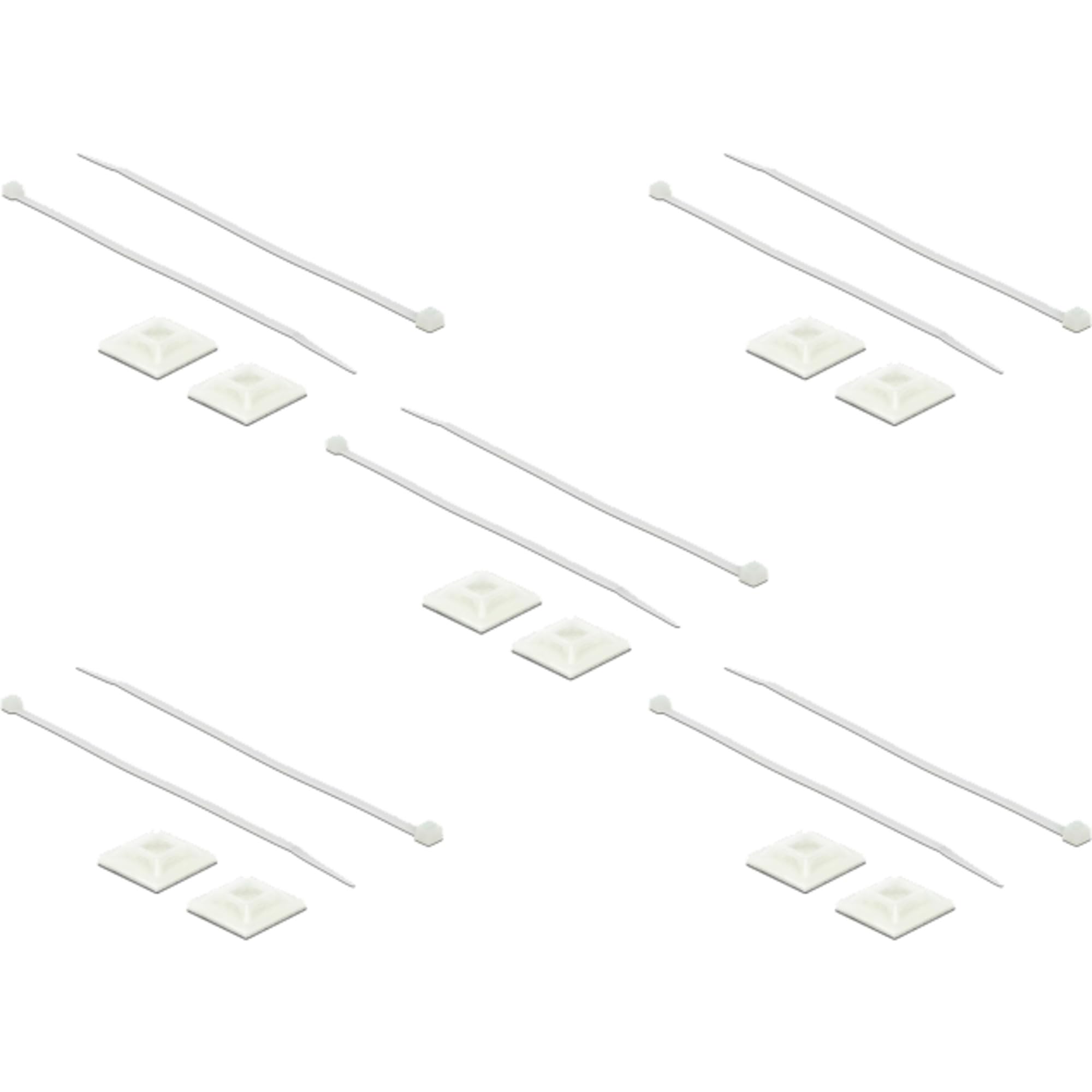 DeLock Befestigungssockel 25 x 25mm avec Kabelbinder L 300 x B 4