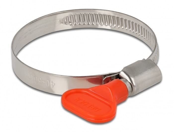 DeLock DELOCK Schlauchschelle, Flügelmutter 40-60mm 10 Stk. rot