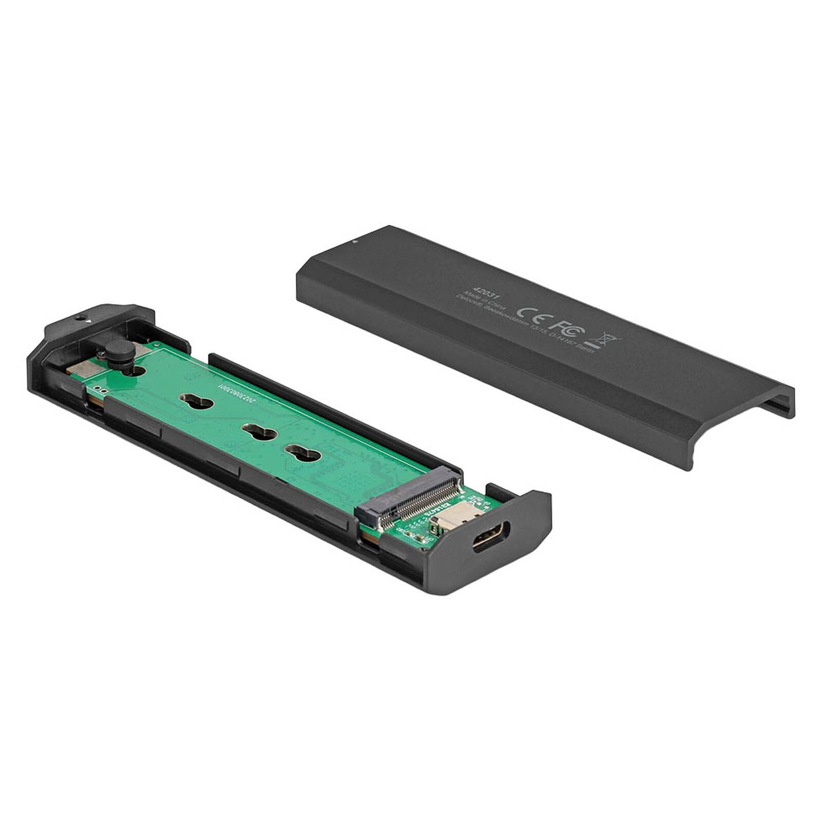 DeLock Delock Boitier USB-C pour SSD M.2 PCIe ou SATA