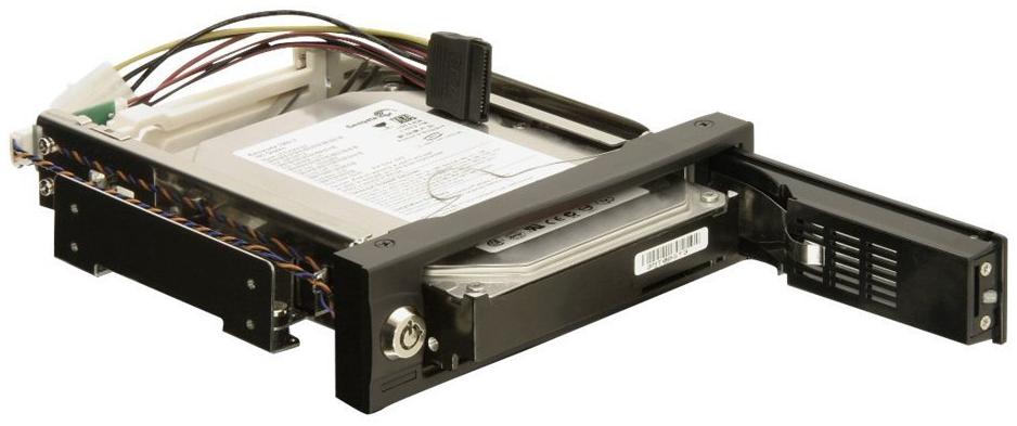 DeLock 5,25'' pour 1x 3,5'', Hot Swap - noir