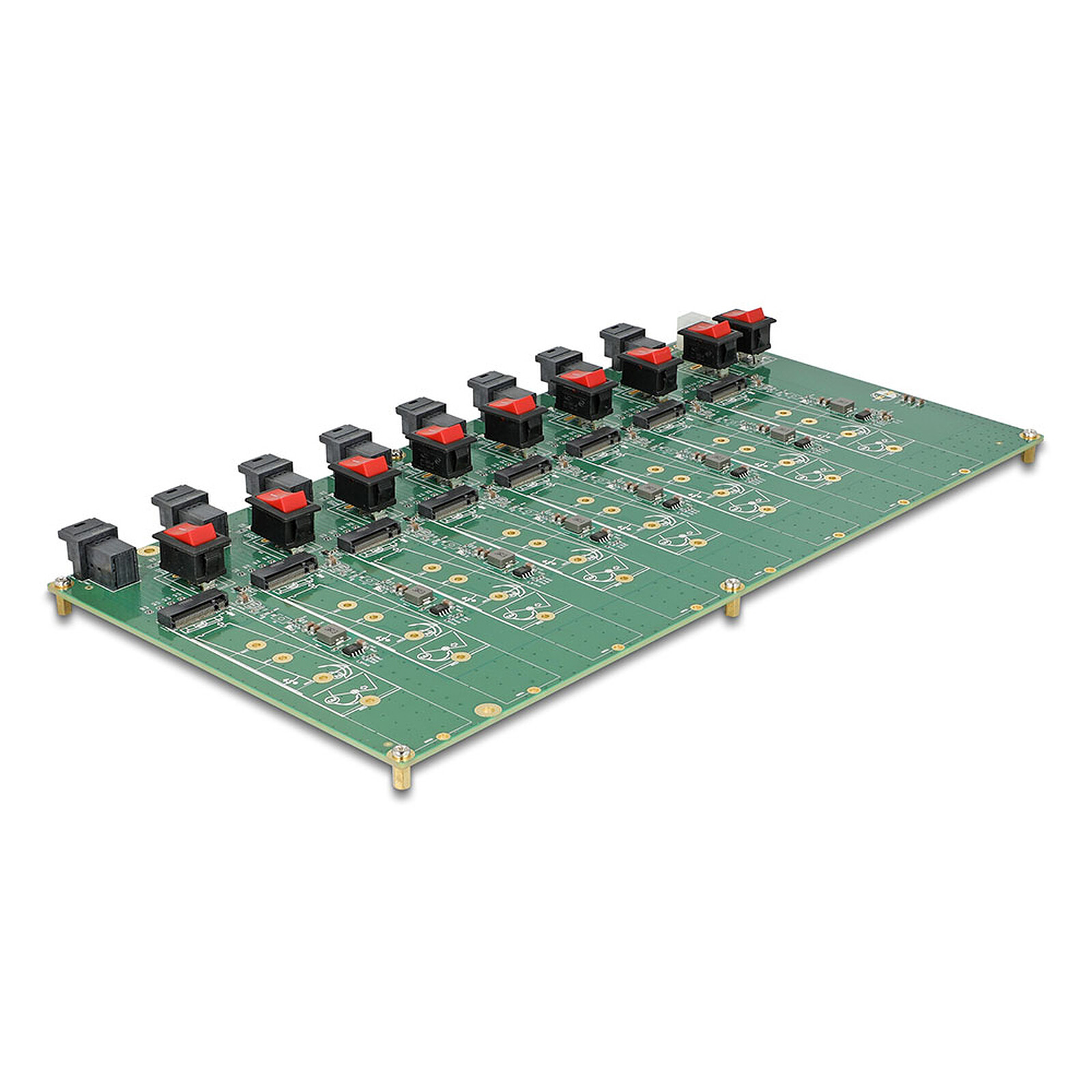 DeLock Carte de test M.2 pour 8 SSD M.2 NVMe