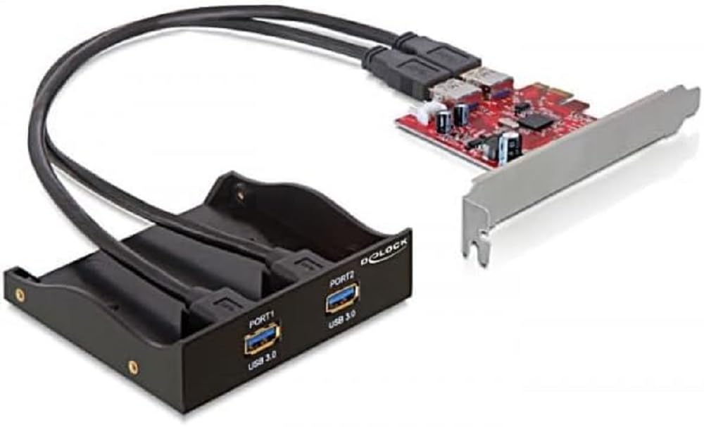 DeLock USB 3.0 Front Panel 2-Port inkl. PCI Express Card