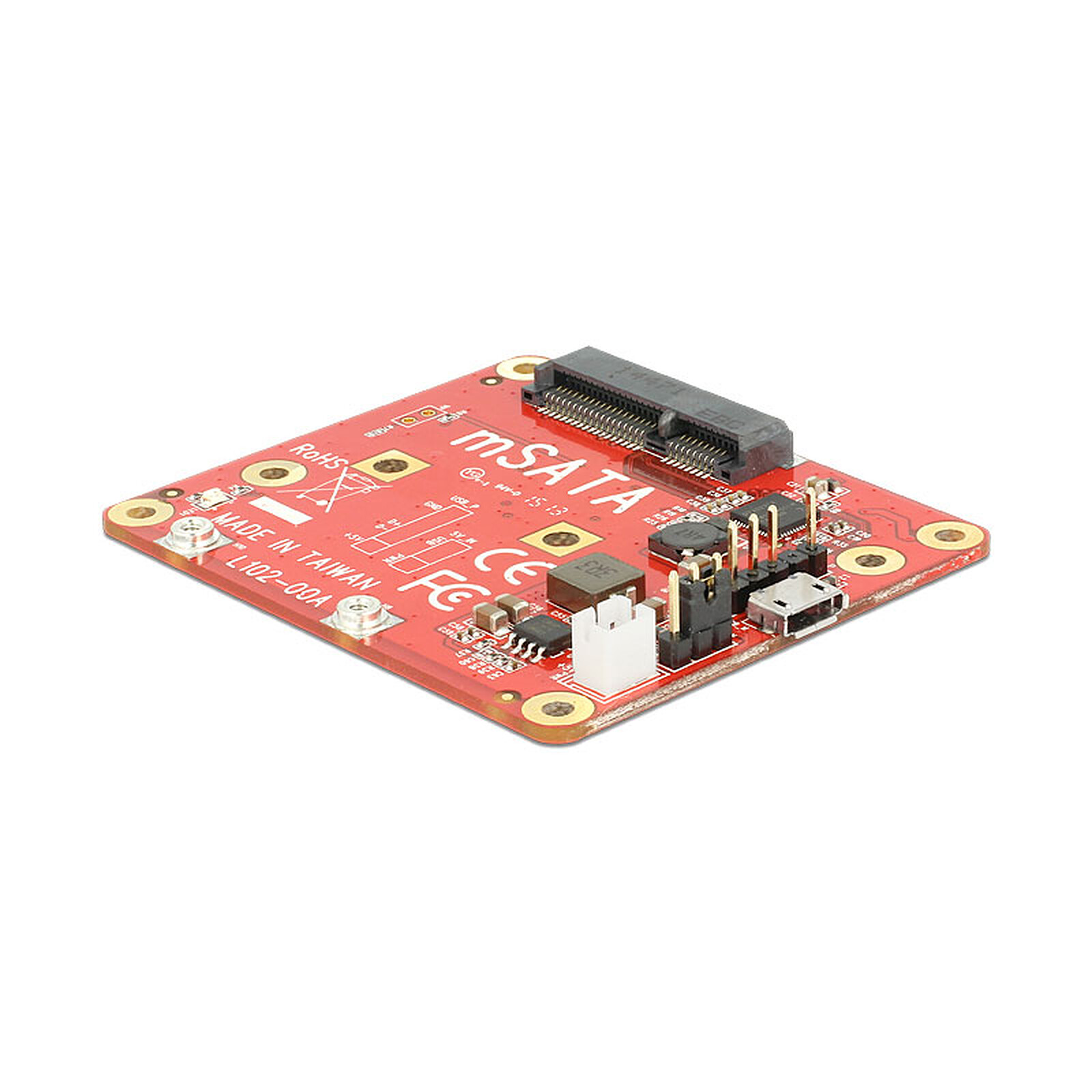 DeLock Convertisseur USB Micro-B femelle/Header USB vers mSATA 6 Gbps