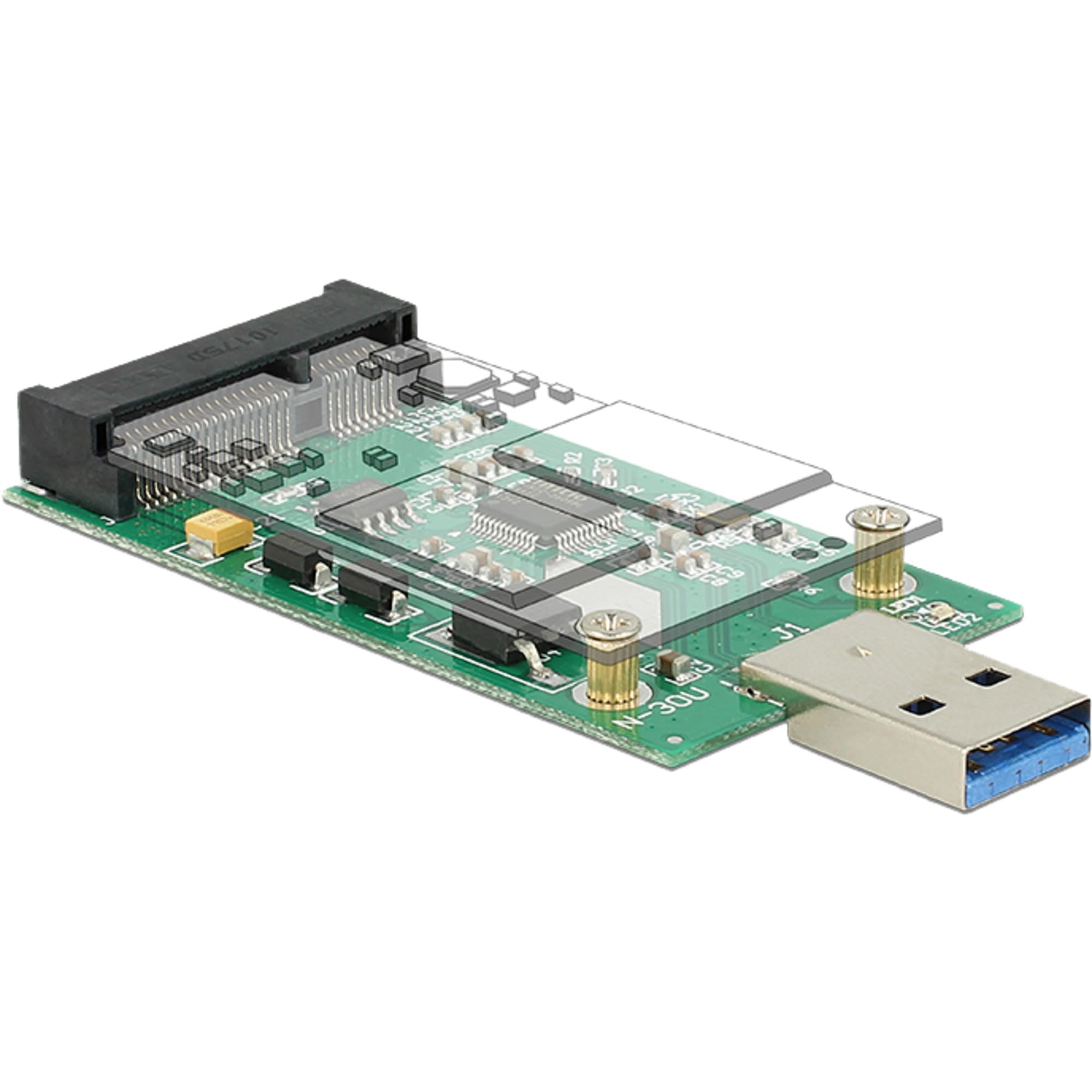 DeLock Konverter USB 3.0 A Stecker -> mSATA