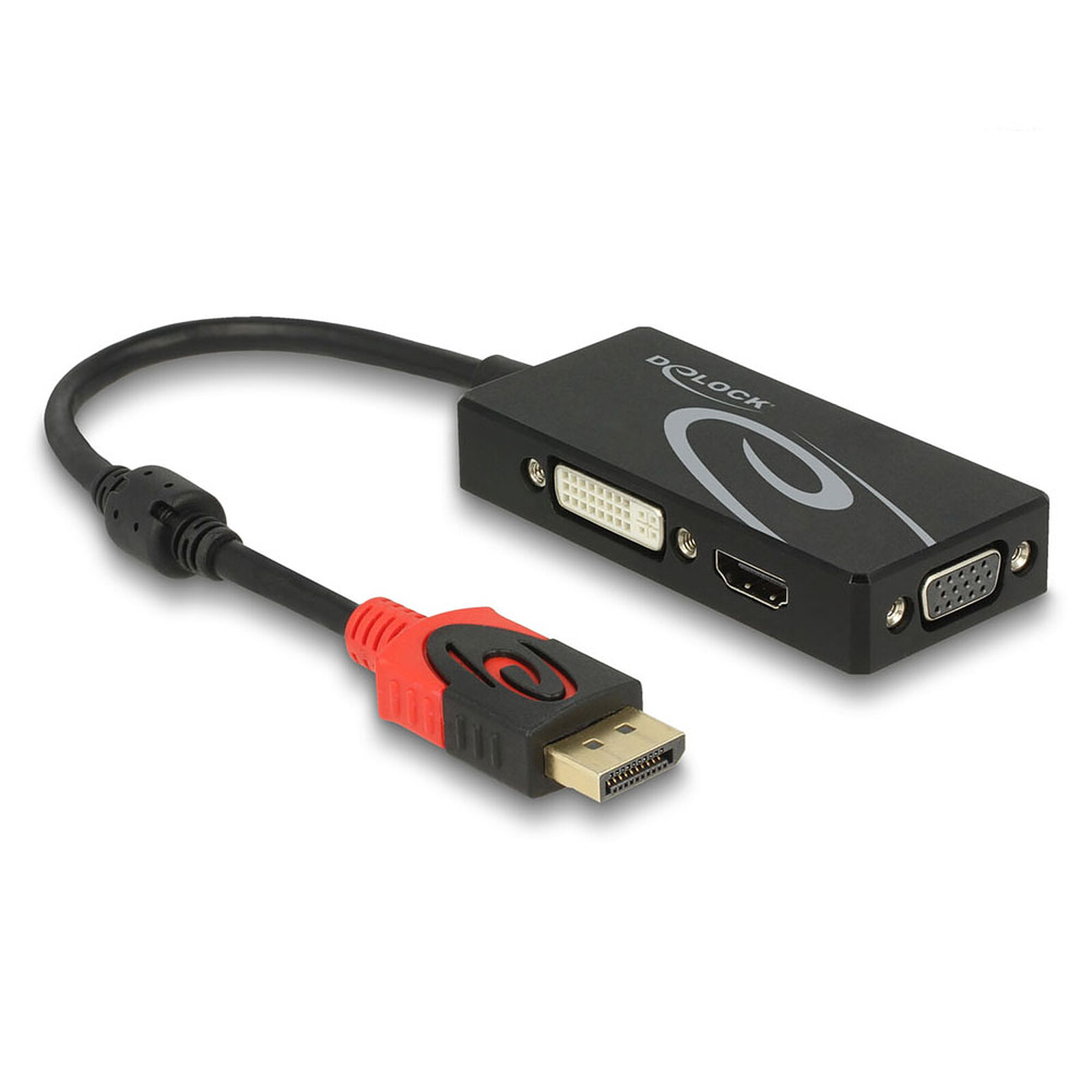 DeLock Delock Adaptateur DisplayPort passif vers VGA/HDMI/DVI compatible 4K