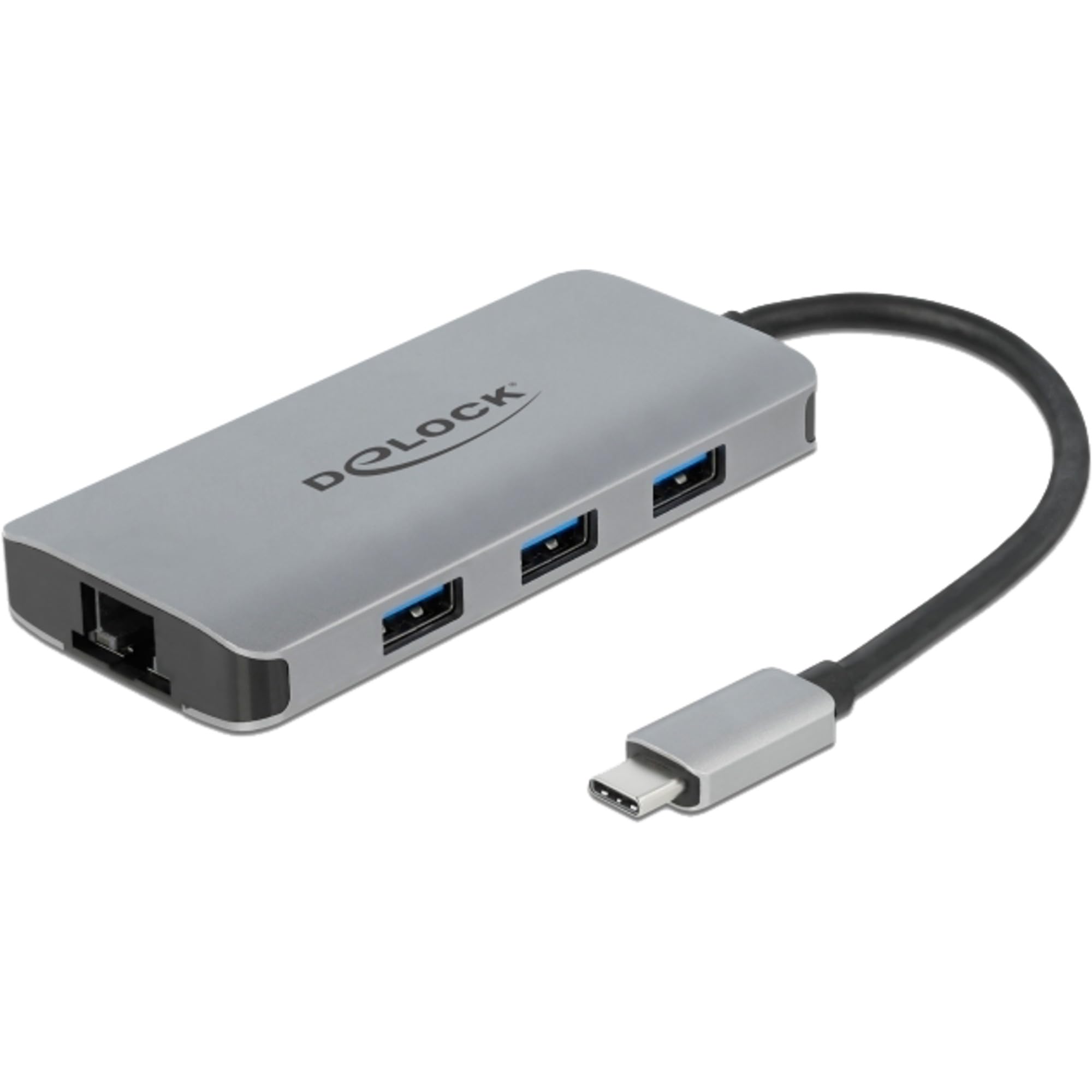 DeLock Concentrateur USB 3.2 Gen 1 avec 4 ports et Gigabit LAN et PD