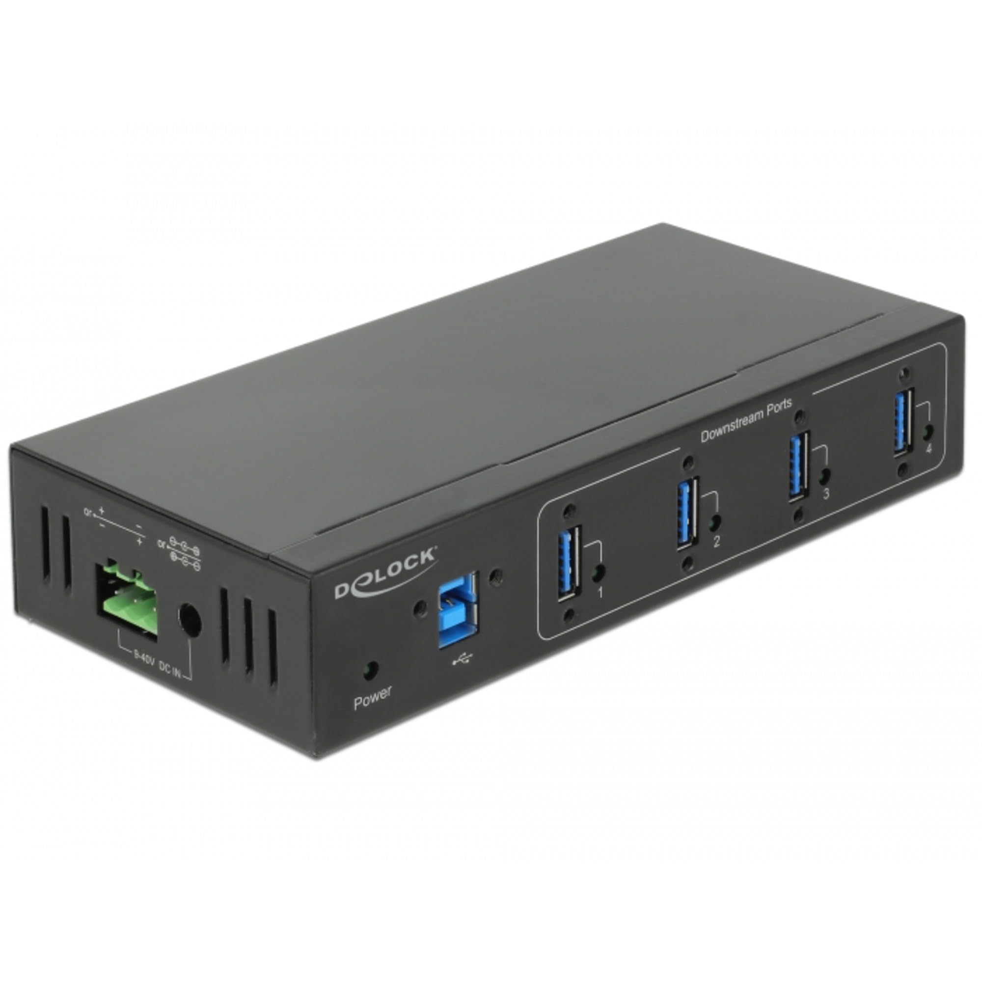 DeLock Externer Industrie Hub 4 x USB 3.0 Typ-A