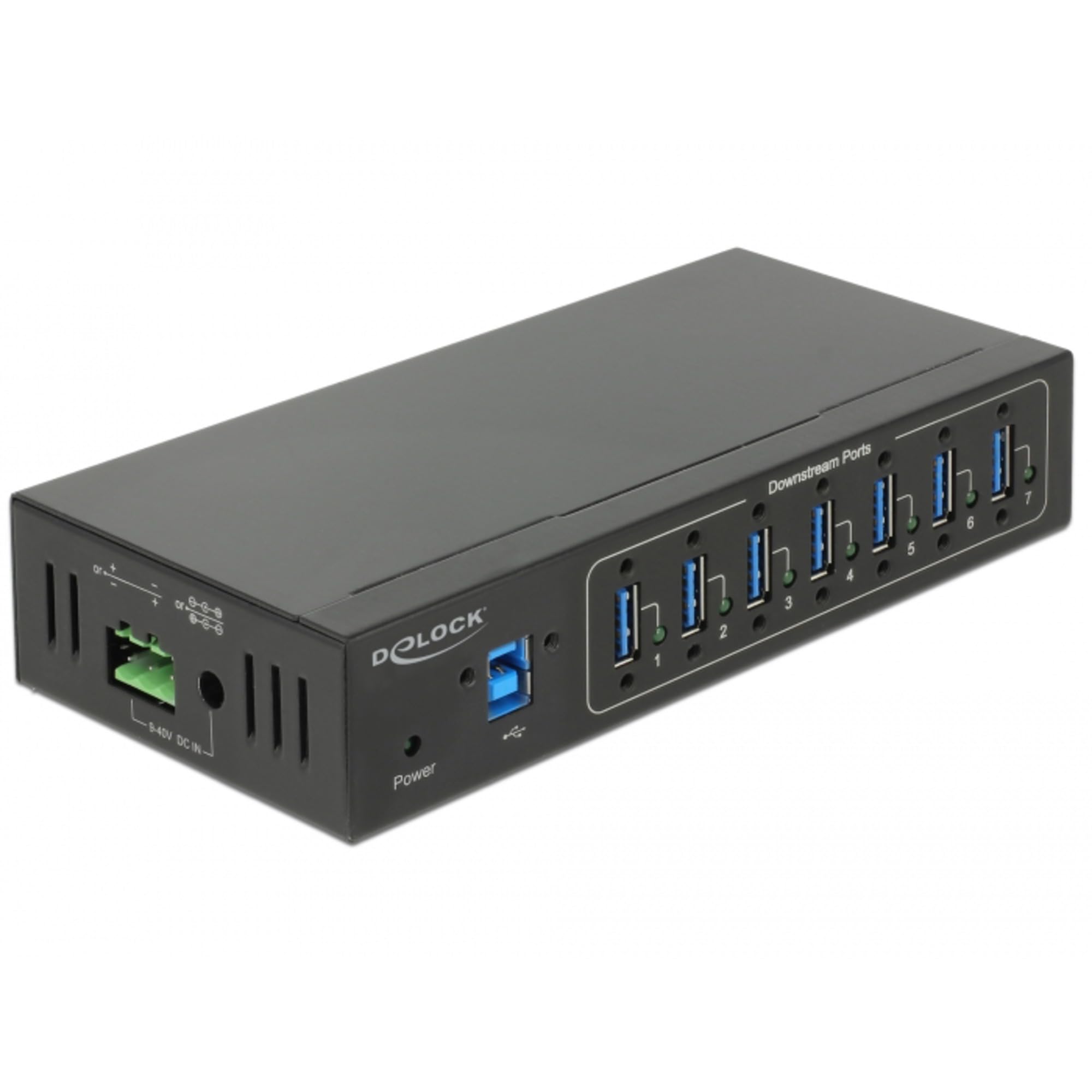 DeLock Externer Industrie Hub 7 x USB 3.0 Typ-A