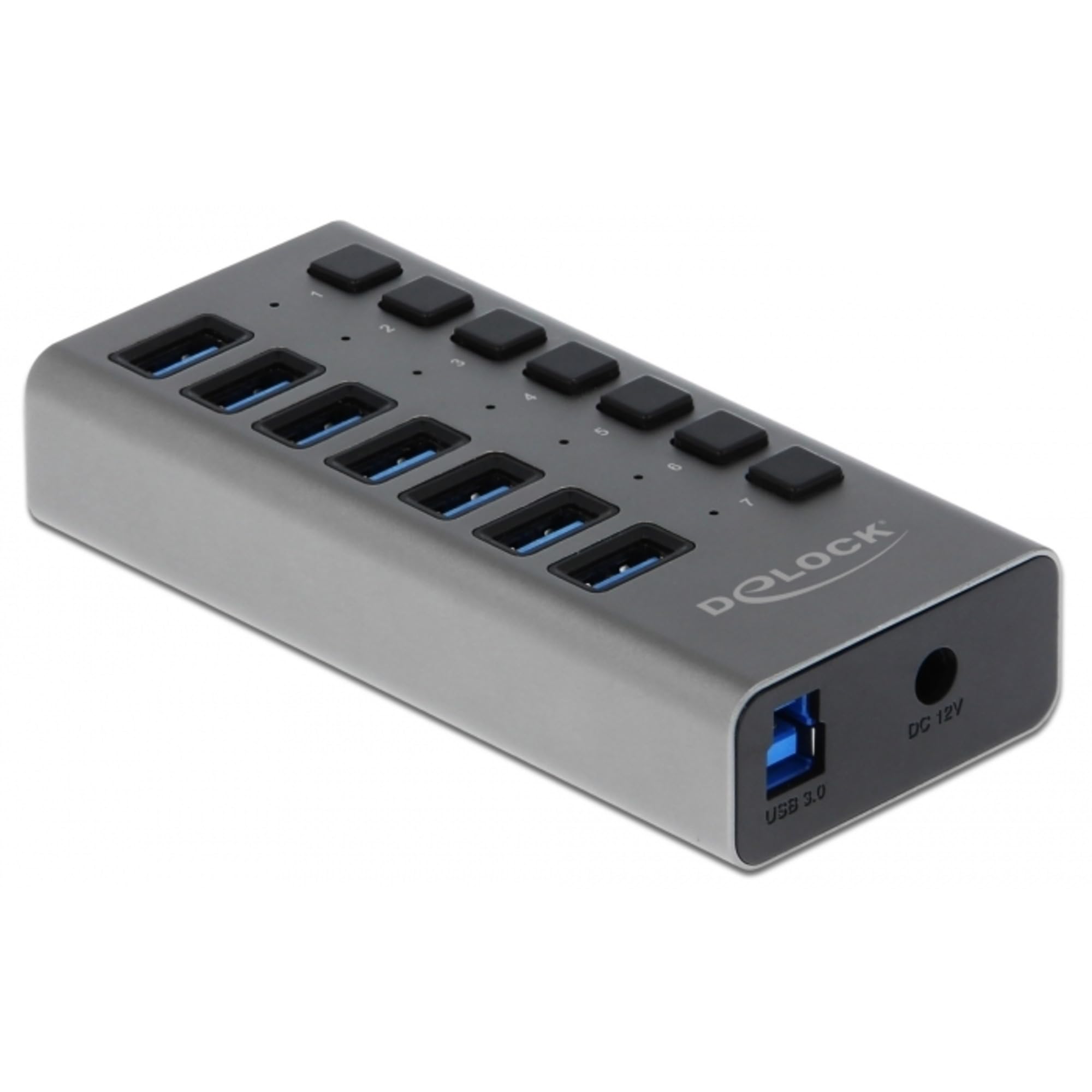 DeLock Externer SuperSpeed USB Hub avec 7 Ports + Schalter