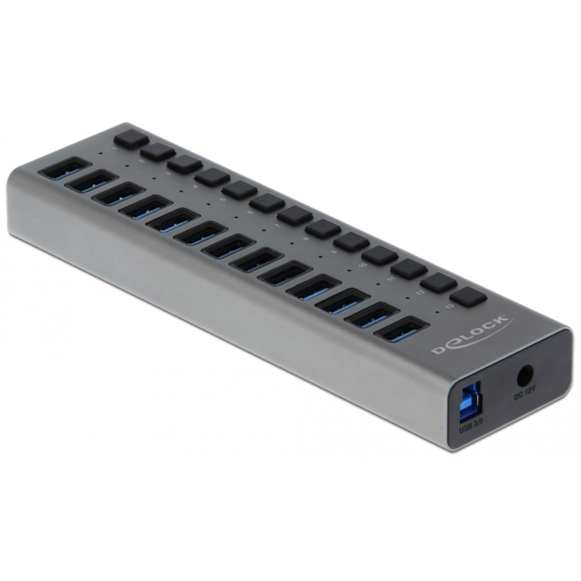 DeLock Externer SuperSpeed USB Hub avec 13 Ports + Schalter