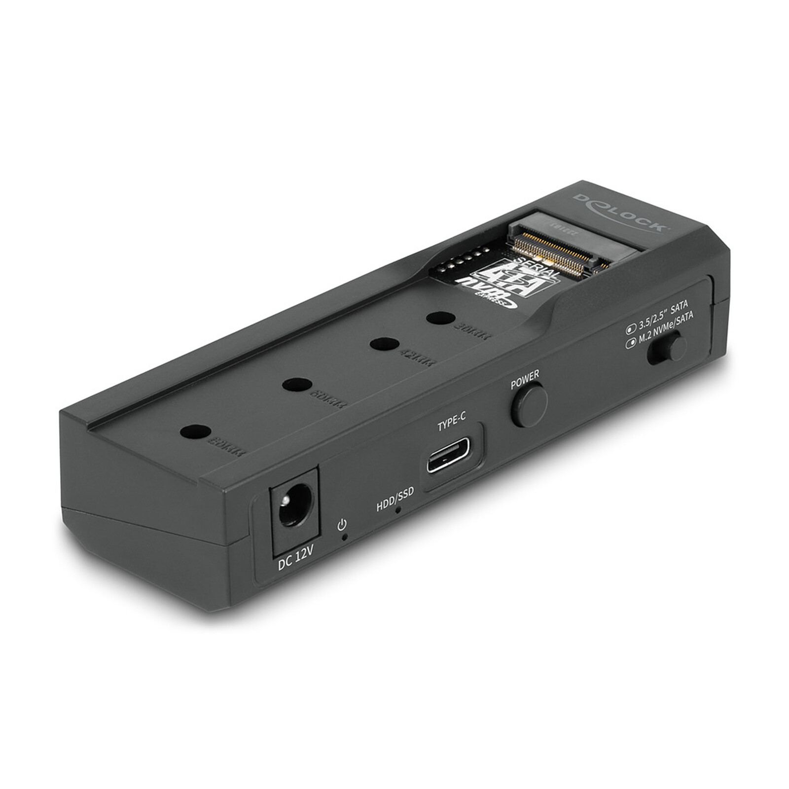 DeLock Convertisseur USB-C pour 1x SSD M.2 NVMe + 1x SATA SSD / HDD