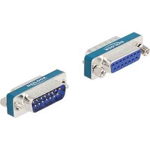 DeLock Filtre antiparasite HF/EMI, D-Sub 15 Pin mâle / femelle, passe-b