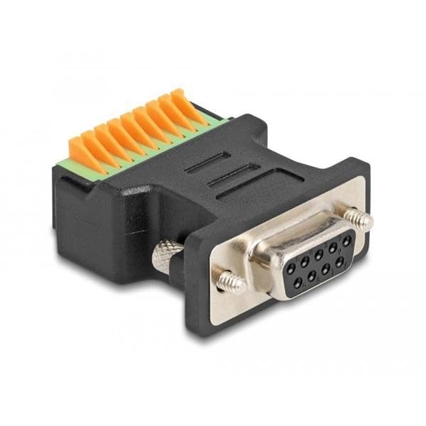 DeLock D-Sub 9 Pin Buchse > Terminalblock Adapter avec Drucktaster