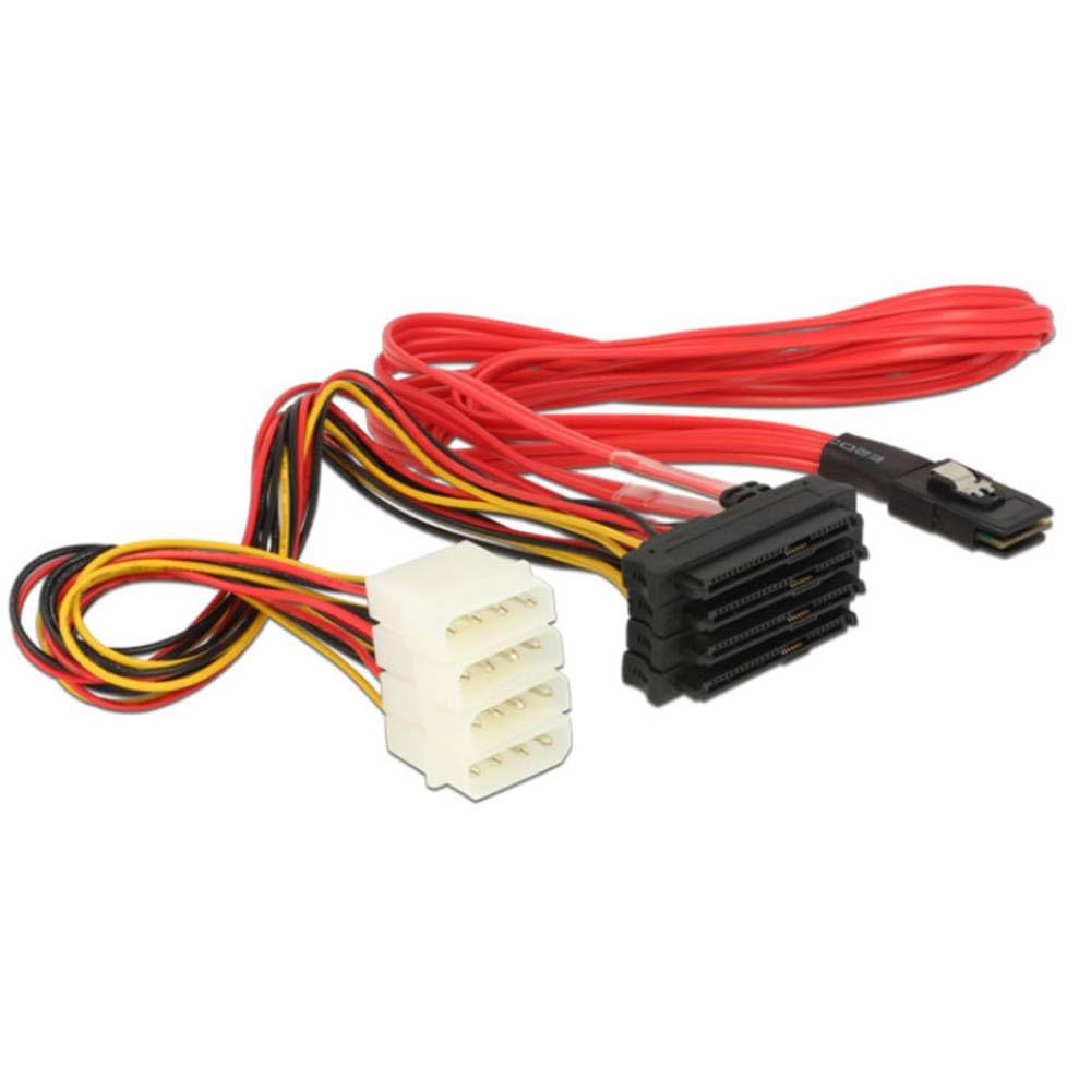 DeLock Adapterkabel miniSAS-36pin > 4x SAS-29pin