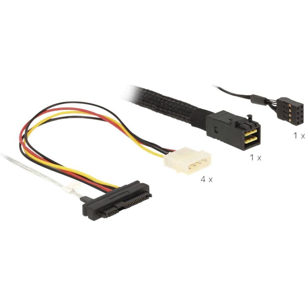 DeLock Adapterkabel miniSAS HD SSF8643 > 4x SFF8482