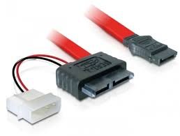 DeLock Adapterkabel SATA Slimline > SATA 7 Pin + 2 Pin